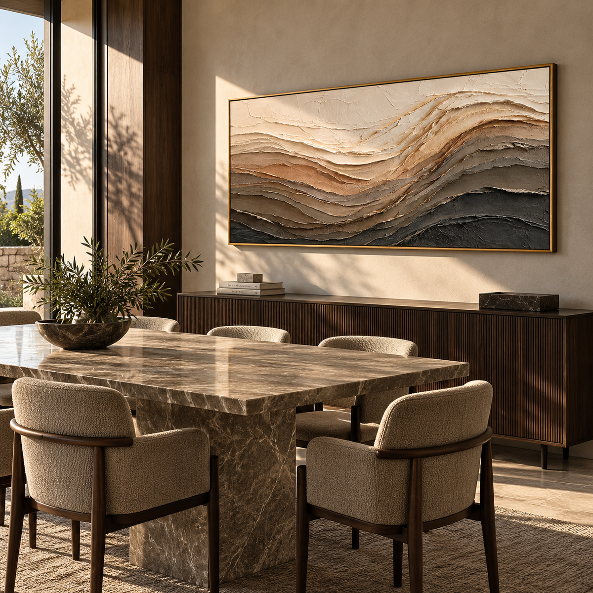 Earth Layers Rise presented in an alternate room setting