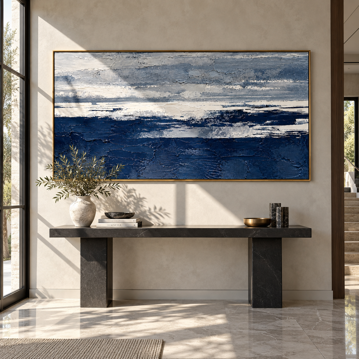 Deep Blue Shoreline presented in an alternate room setting