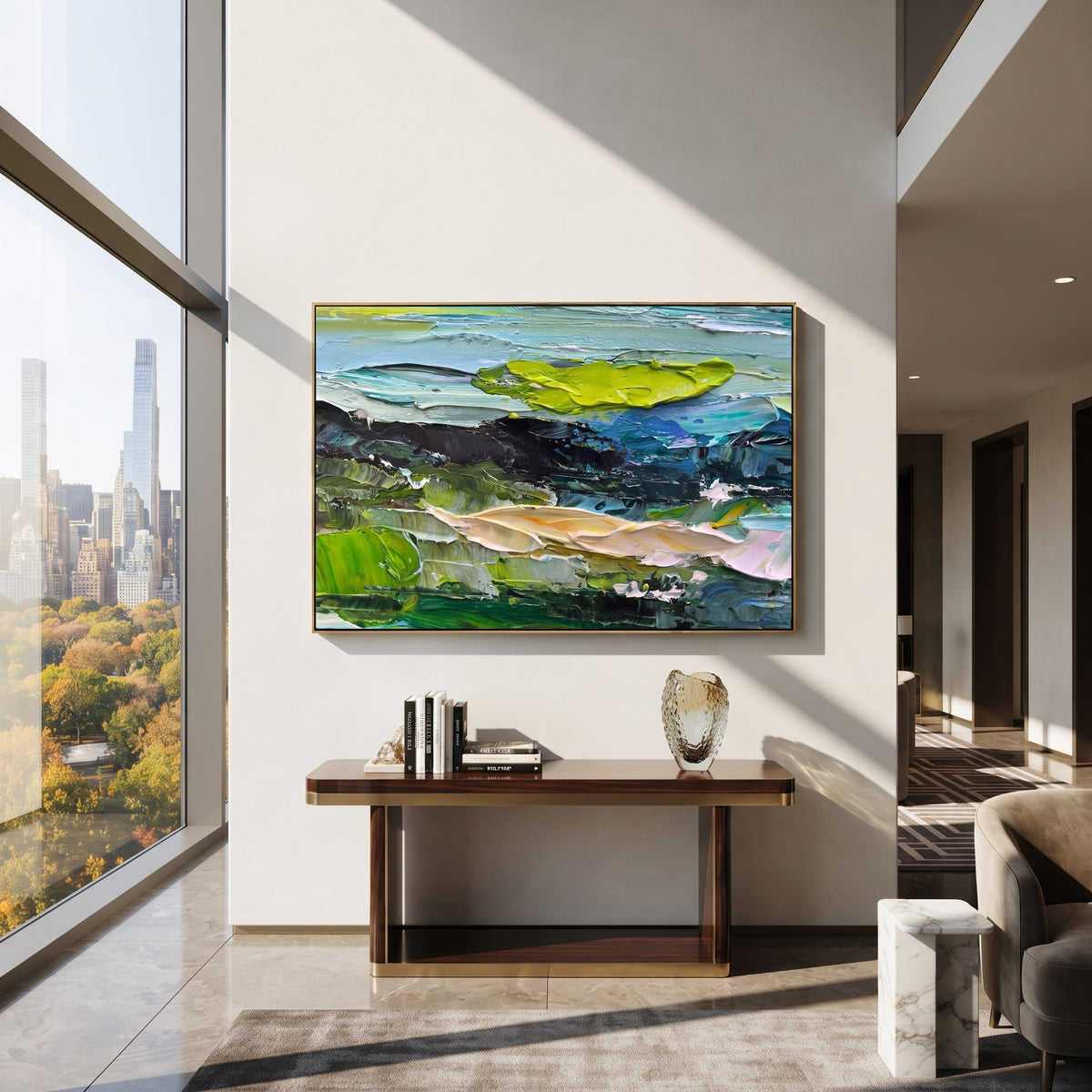 Green Tide Breaking presented in an alternate styled interior