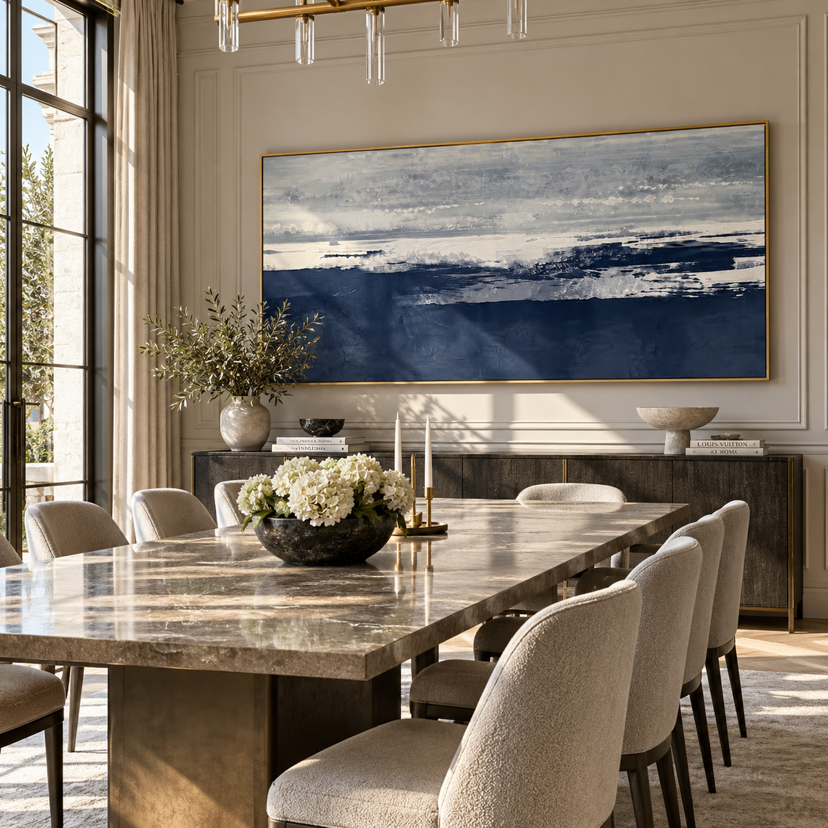 Winter Horizon at Night presented in an alternate styled interior