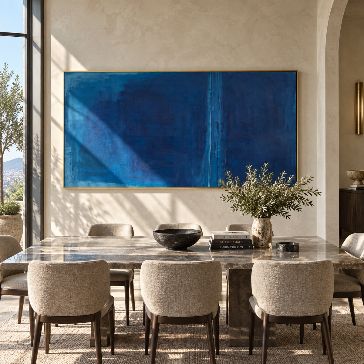 Cobalt Divide at Dusk presented in an alternate styled interior