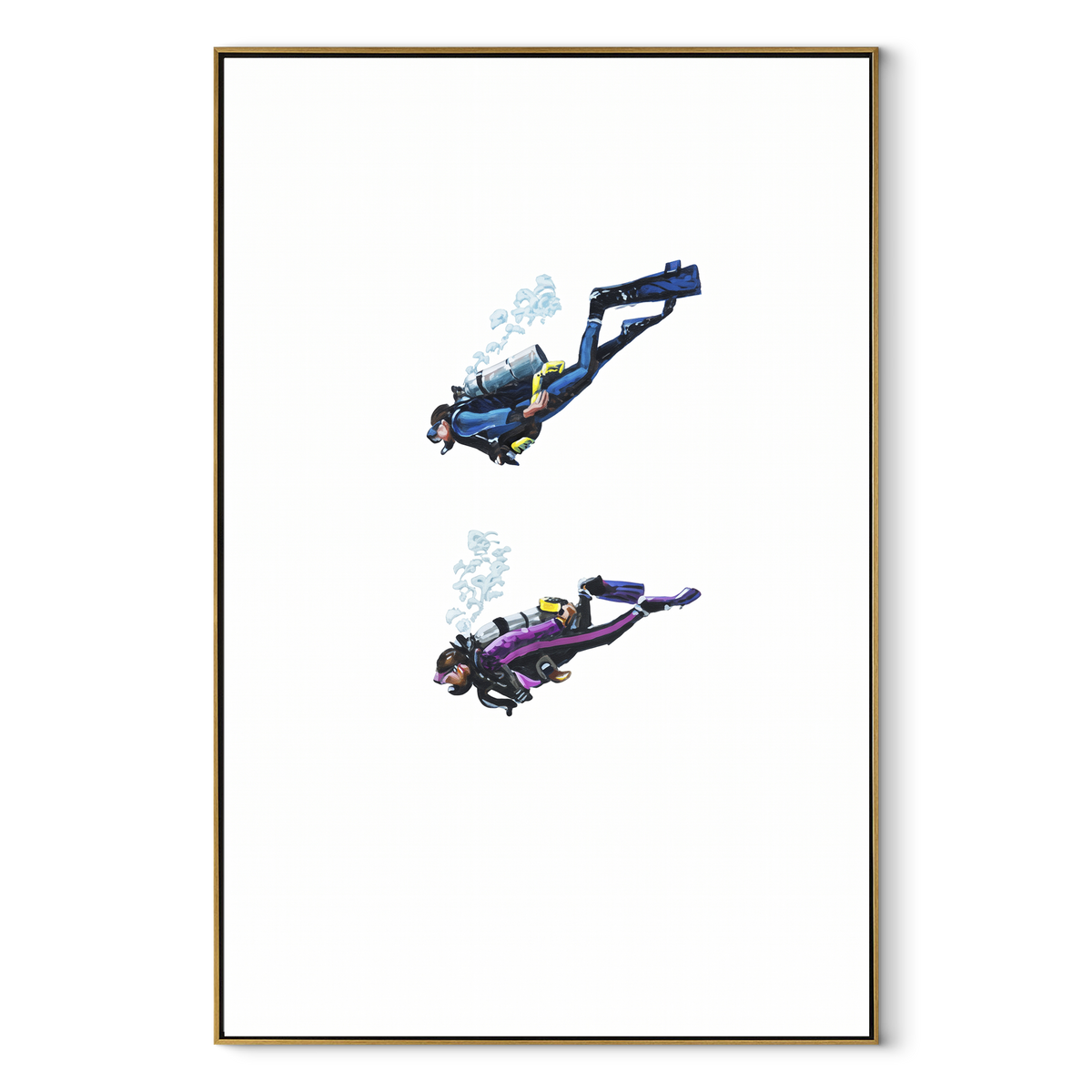 Ivory Onyx Skyfall Tides Cadence - textured skydiving painting in a wood frame on white