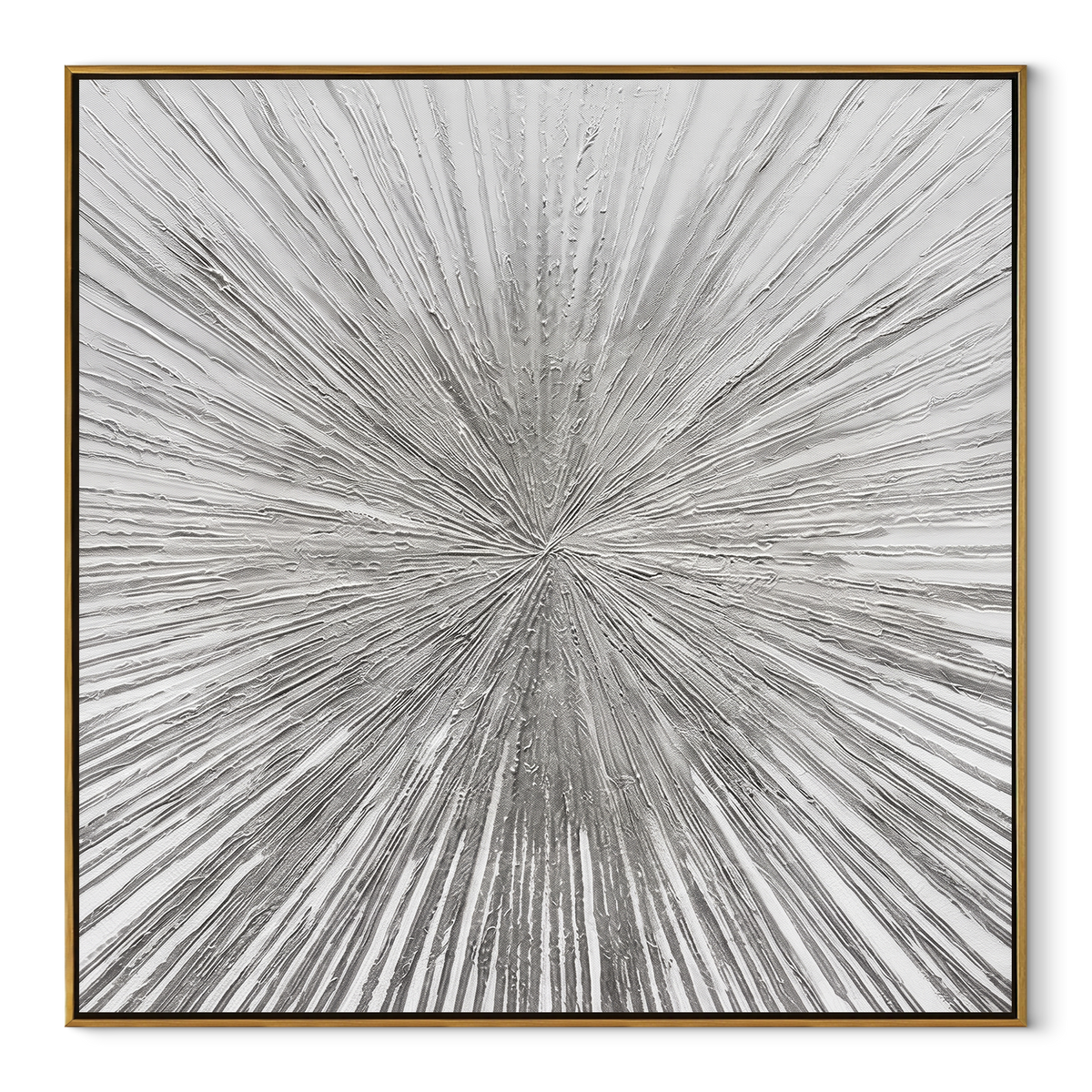 Slate Onyx Umber Terraces Quiet - textured abstract painting in a wood frame on white