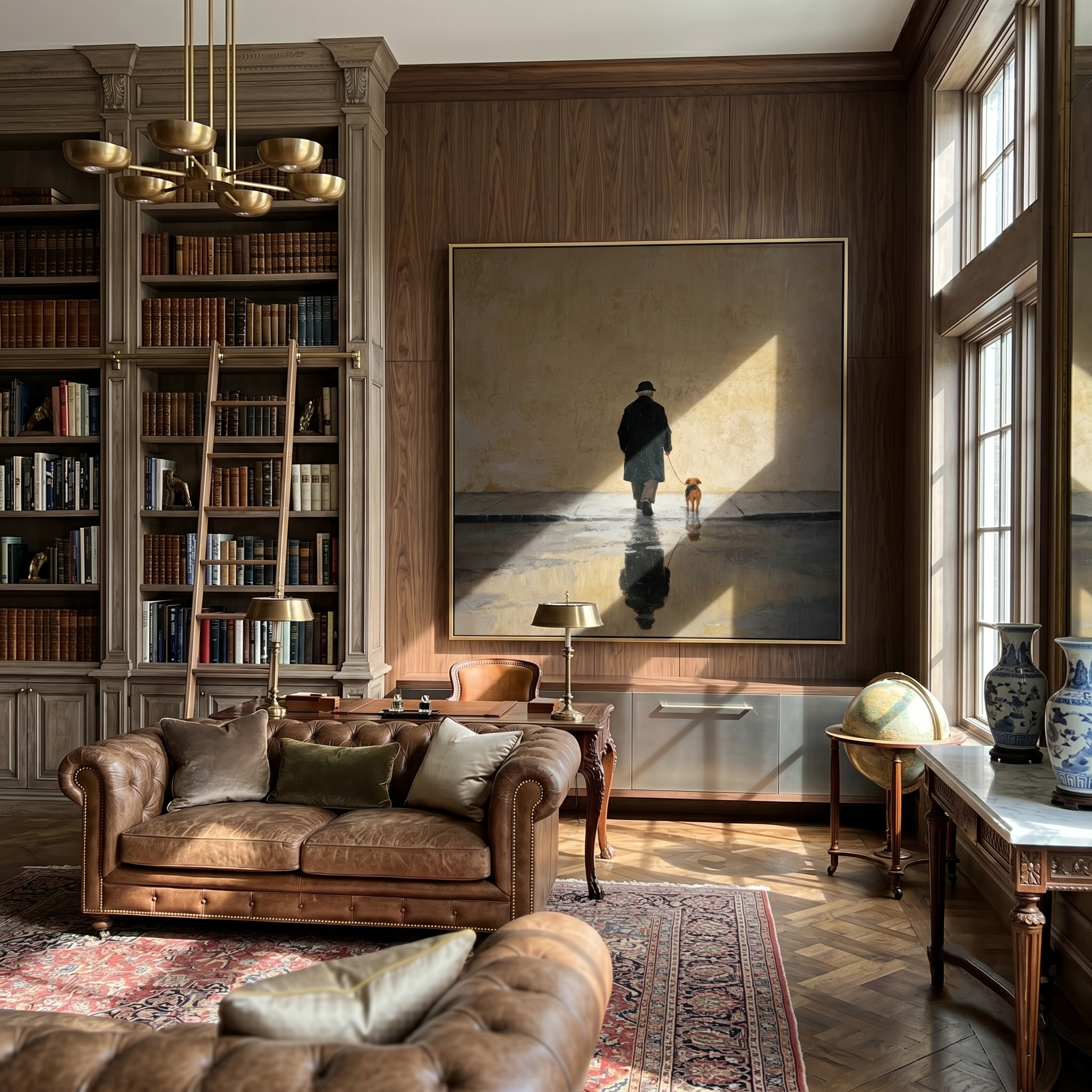 The Rainy Reflection painting in a living room setting
