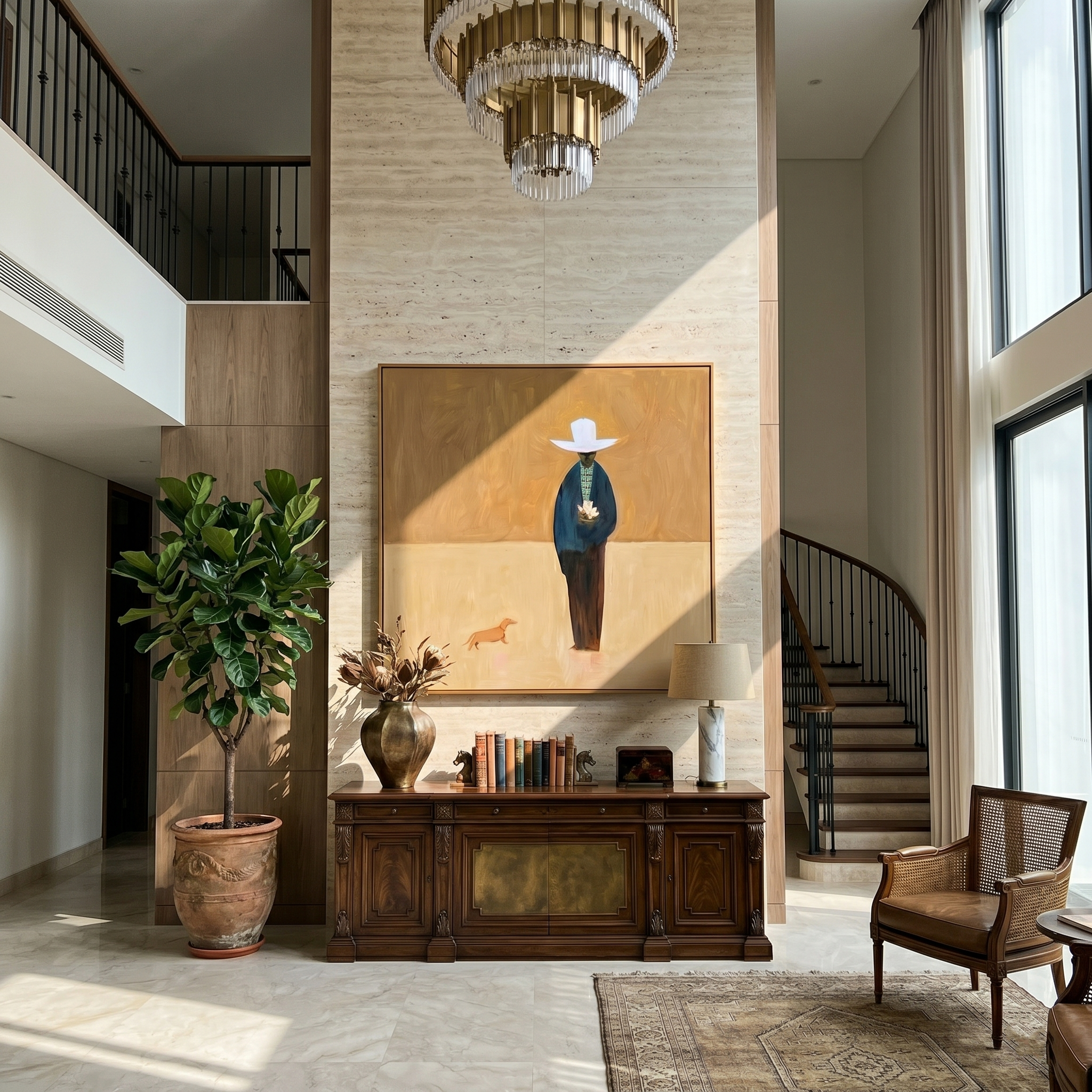 The Quiet Wanderer painting in a room setting