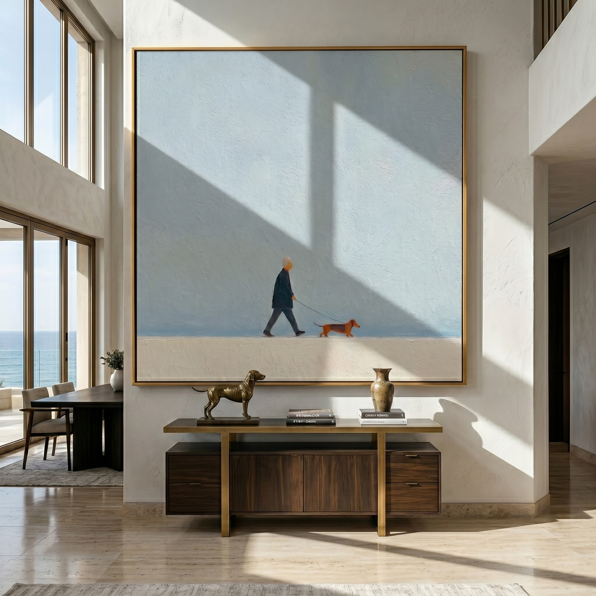 The Quiet Horizon Walk painting in a room setting