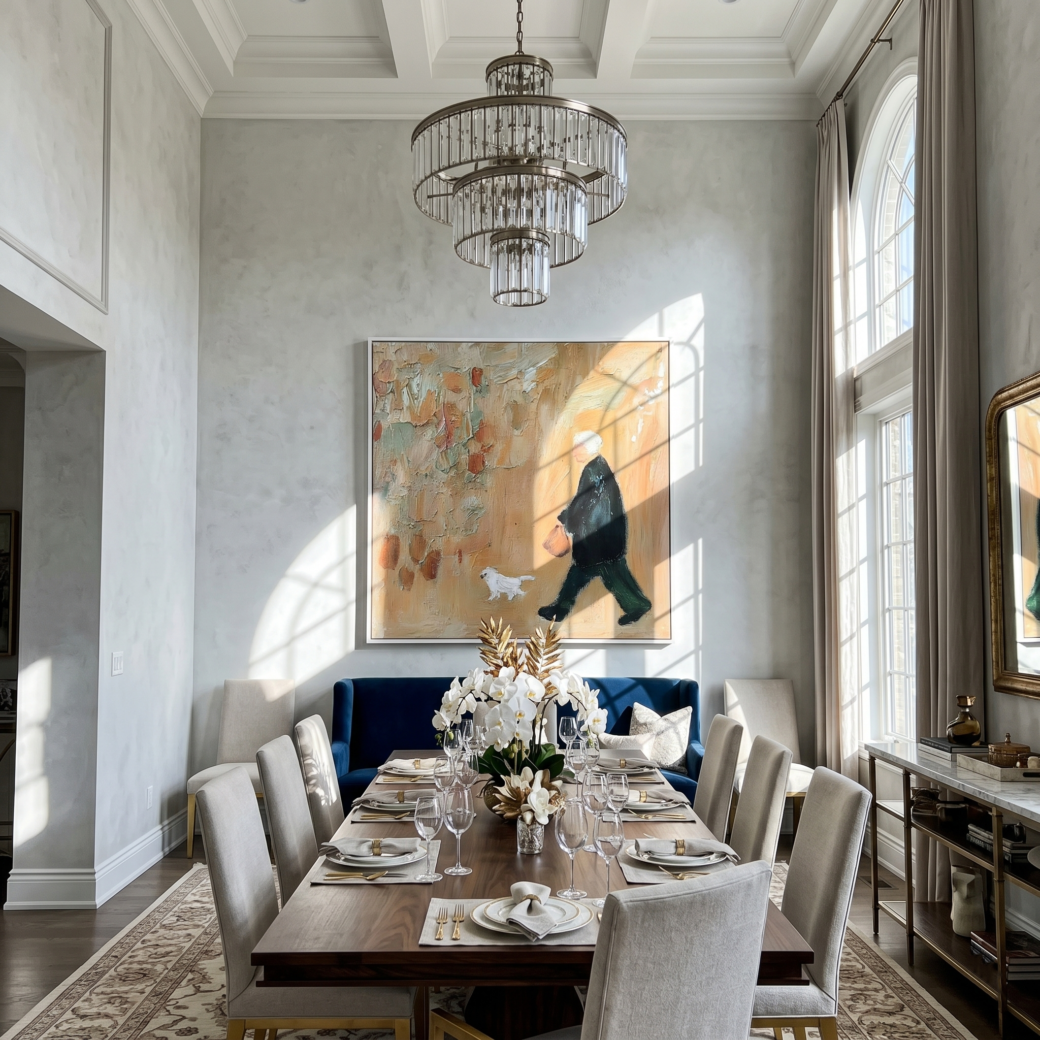 The Falling Leaves Companion painting in a room setting