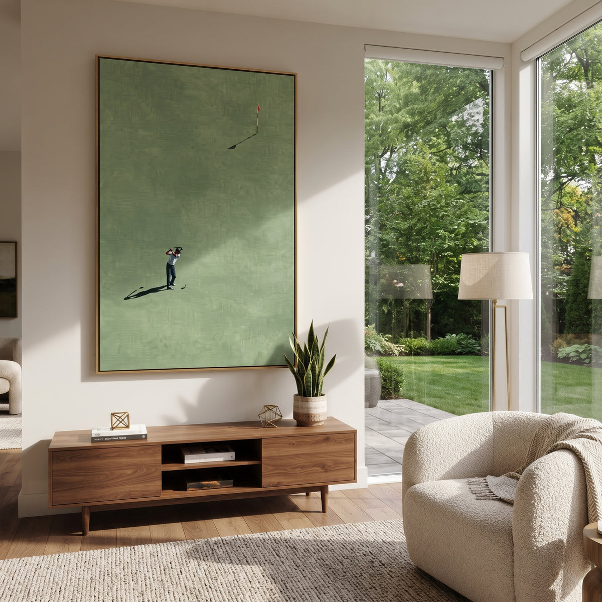 Long Shadow Morning Putt styled as a modern focal point