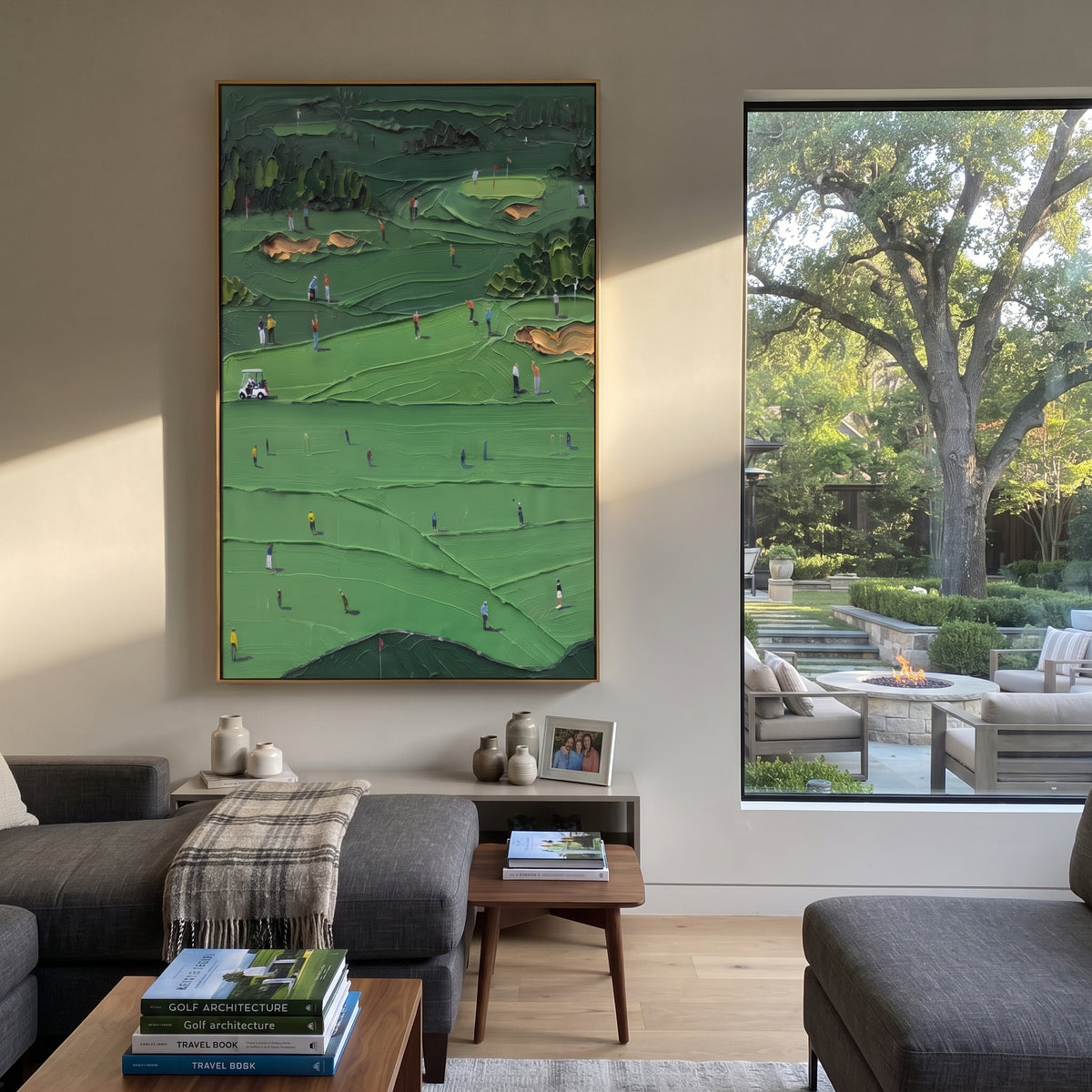 Players Across Emerald Course in an alternate room setting