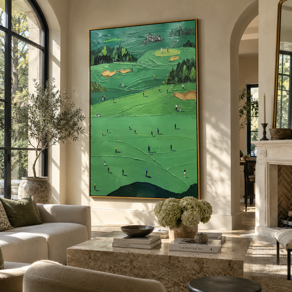Players Across Emerald Course styled as a modern focal point