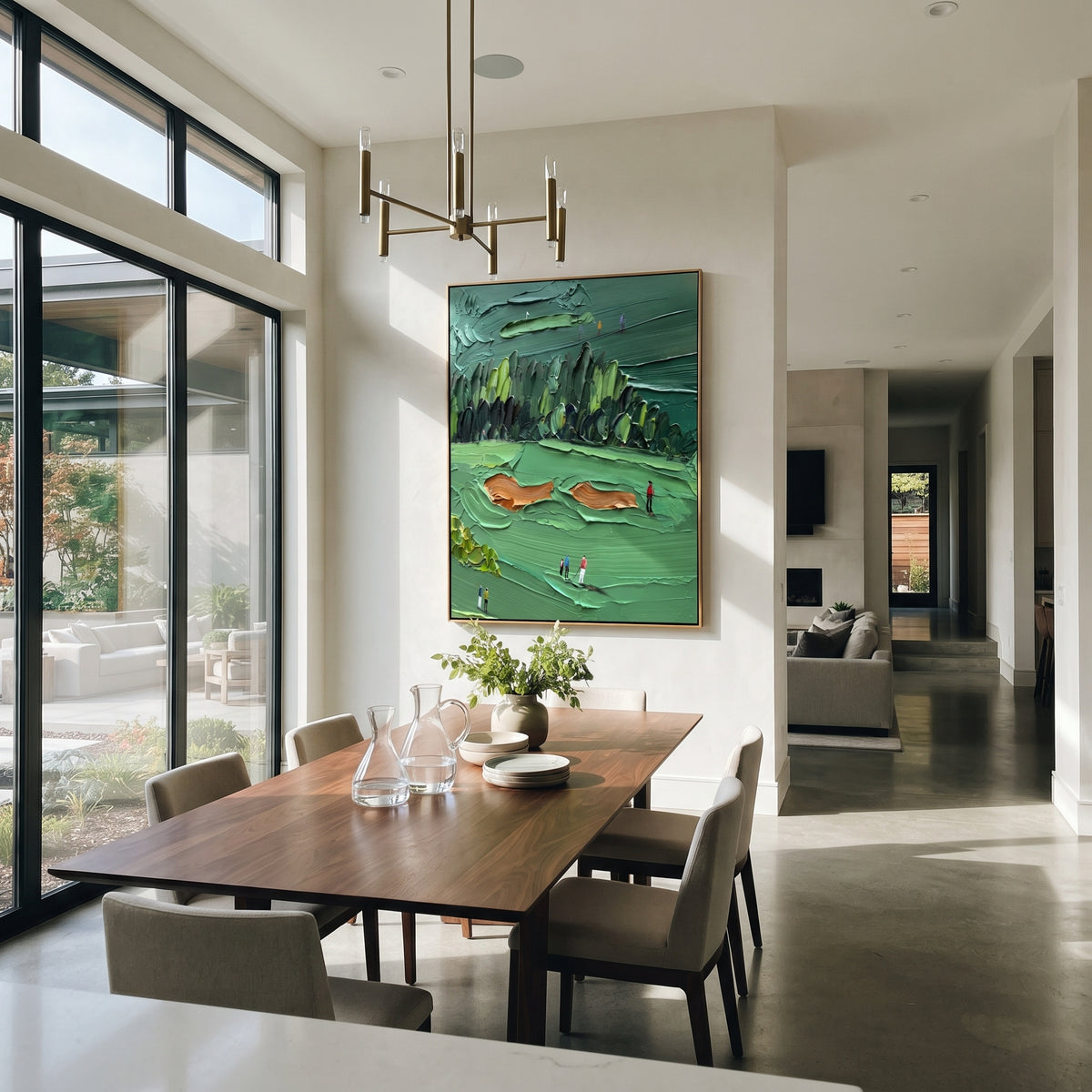 Orange Bunkers Green Current in an alternate room setting