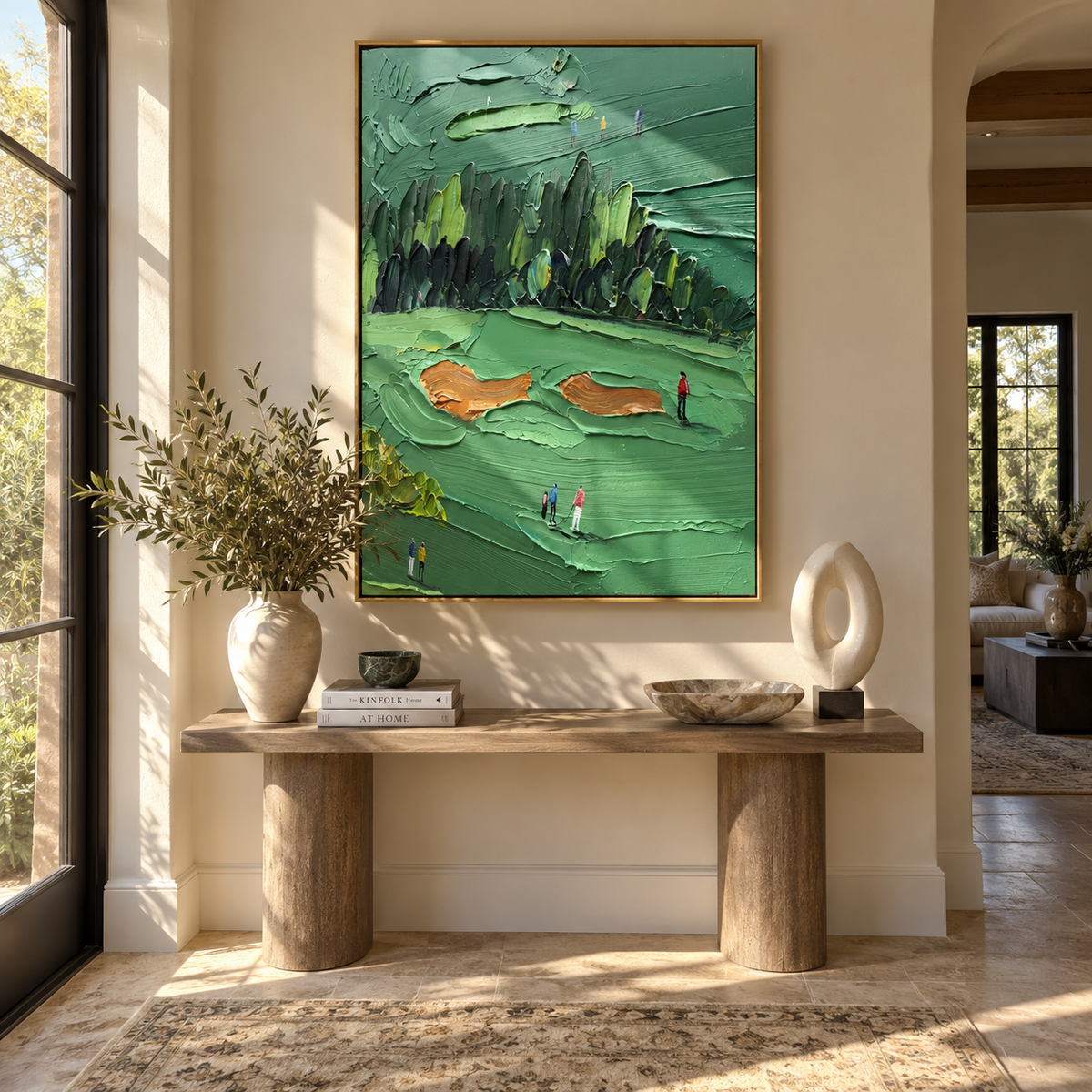 Orange Bunkers Green Current styled as a modern focal point