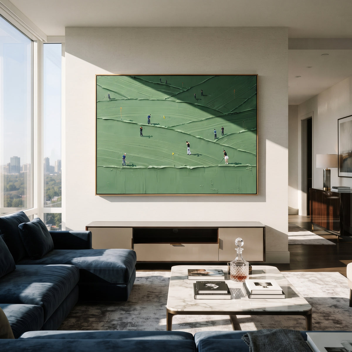 Players Between Green Ridges with natural materials and decor