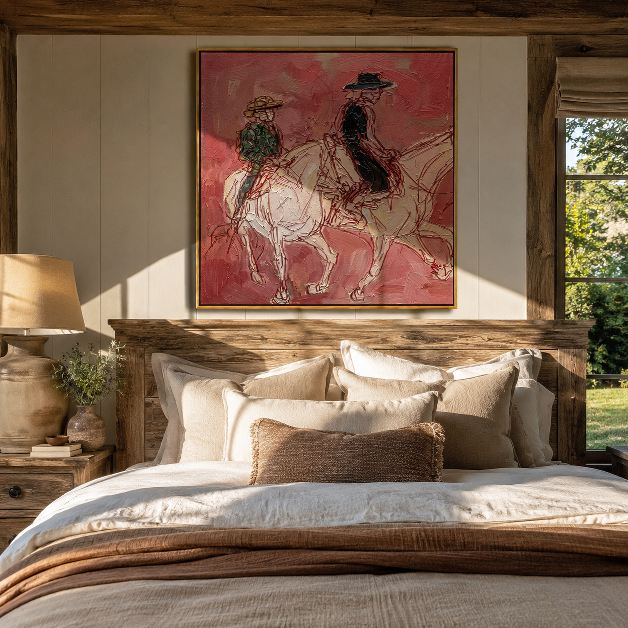 Rosewood Trail Crossing styled in a quiet reading nook with neutral furnishings