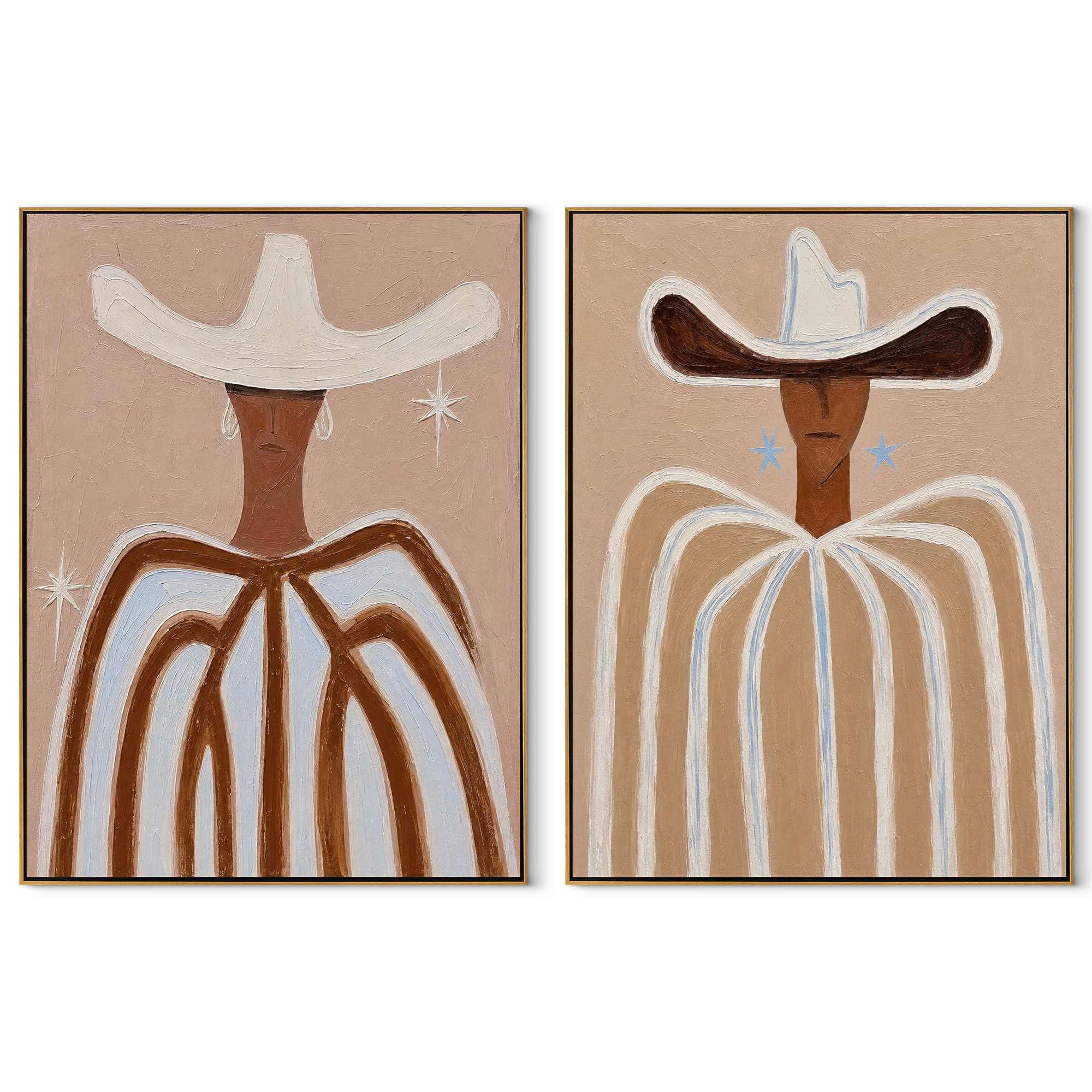 White Lines Hold Dust set of two vertical canvas artworks on white