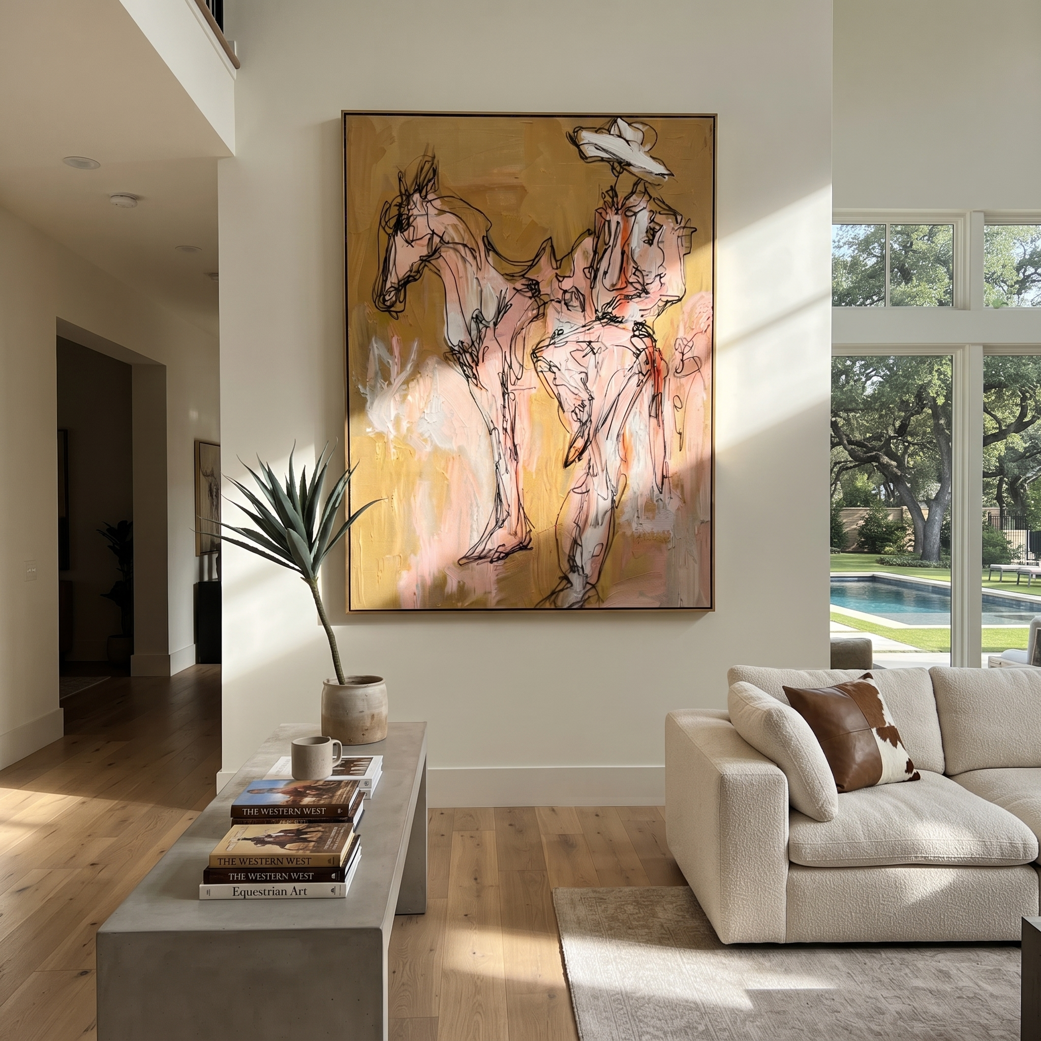 Still Hands Ride Ochre displayed in a collected contemporary interior