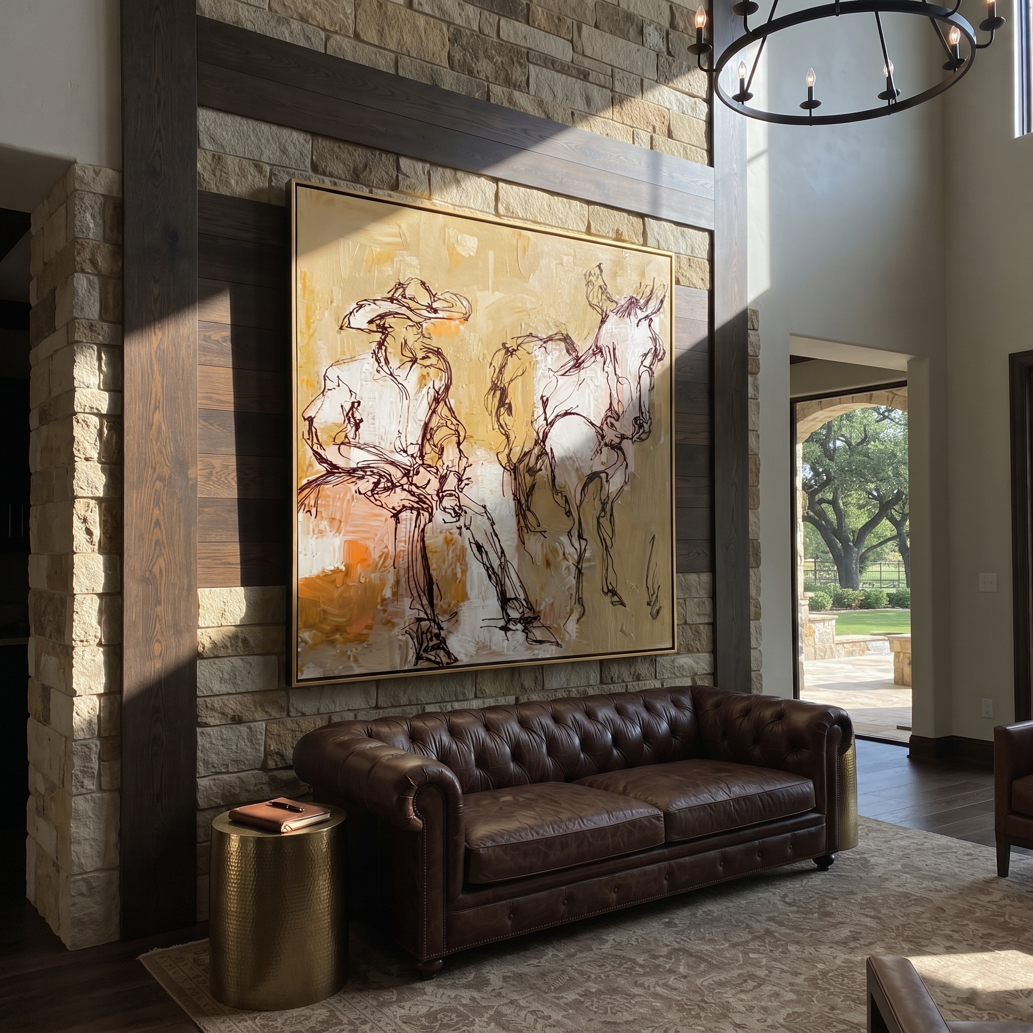 Pale Reins Pause Together styled with warm modern furnishings