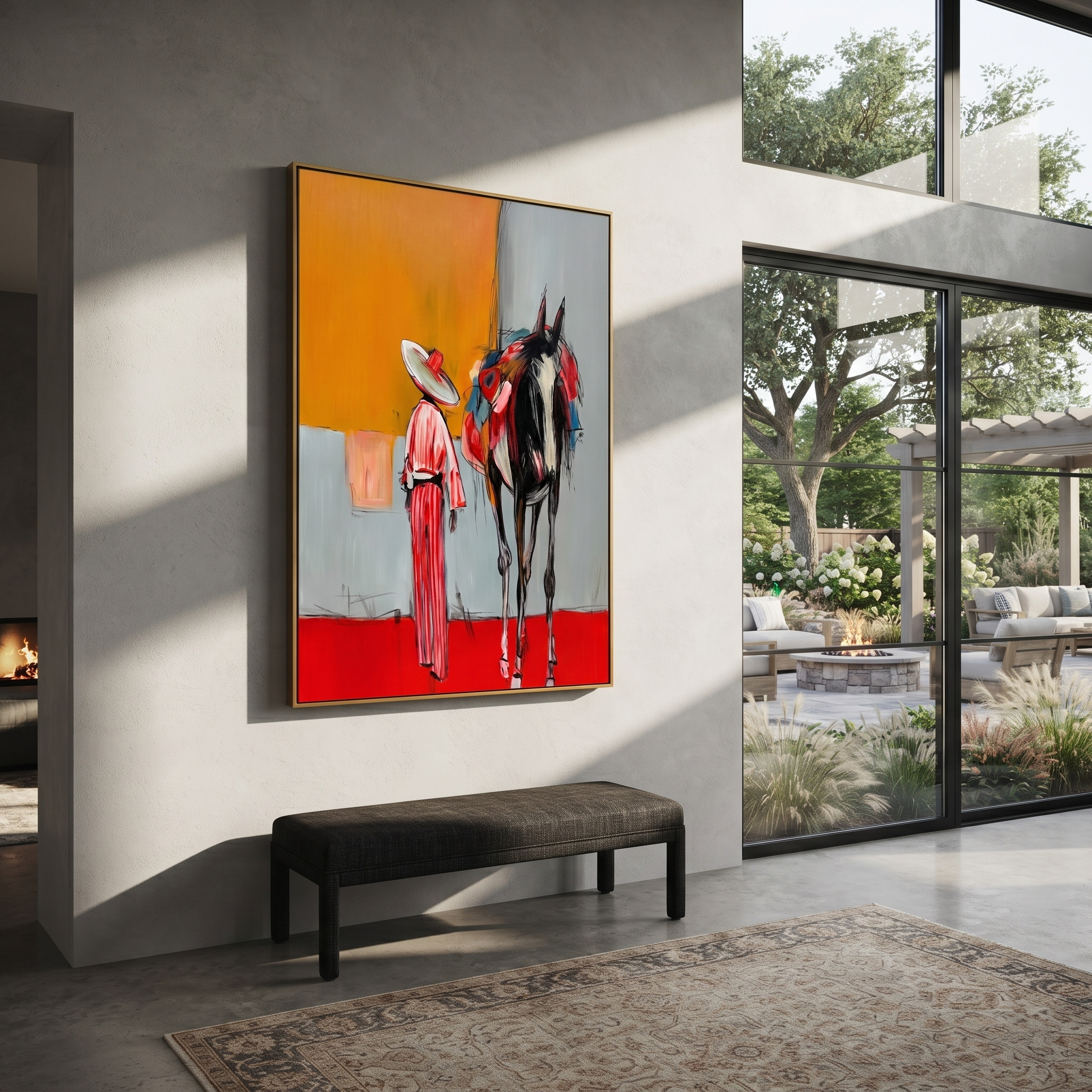 Red Hem Greets Midnight presented as a colorful interior focal point