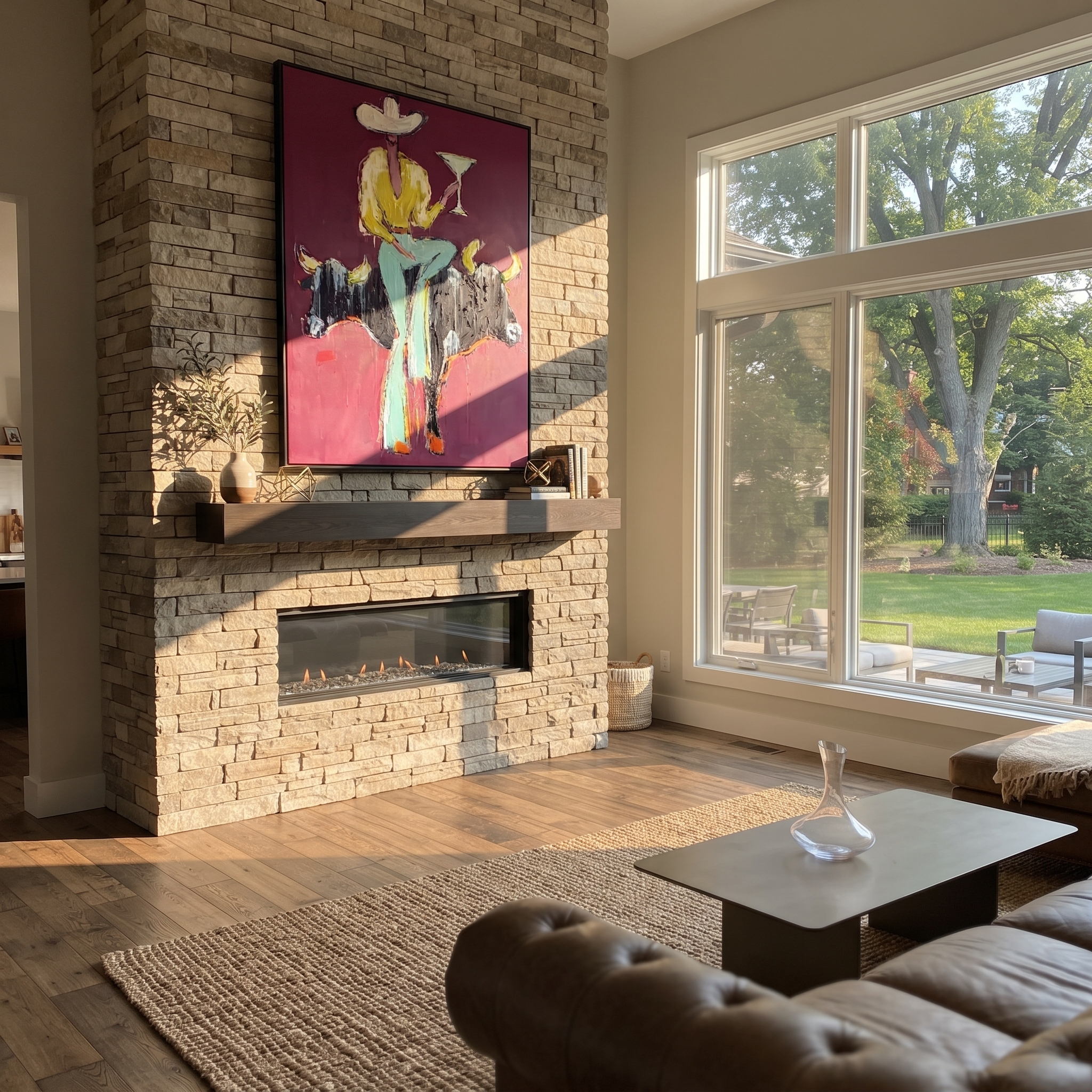Two Bulls Hold Toast displayed in a layered residential setting