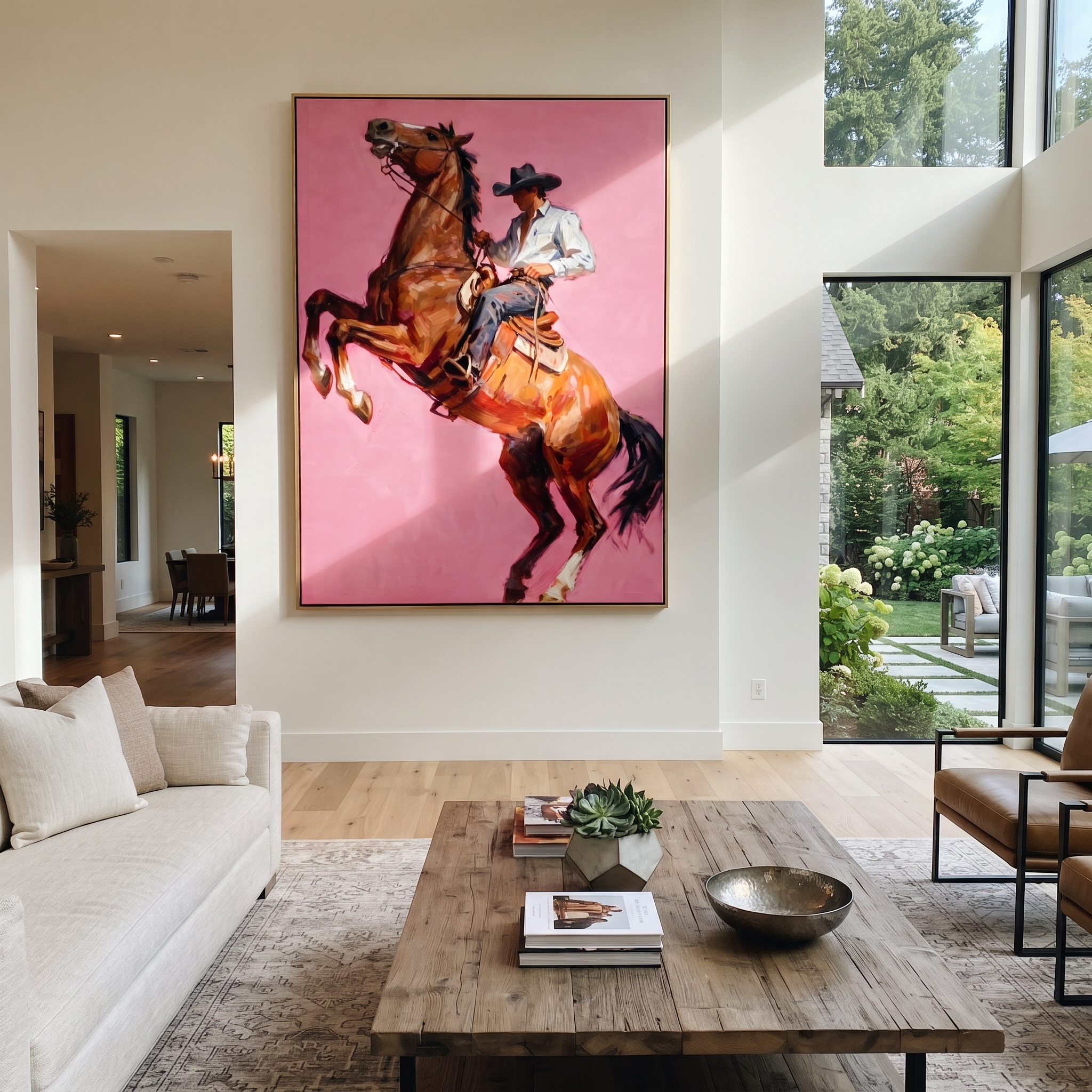 Chestnut Hooves Break Pink displayed in a collected contemporary interior