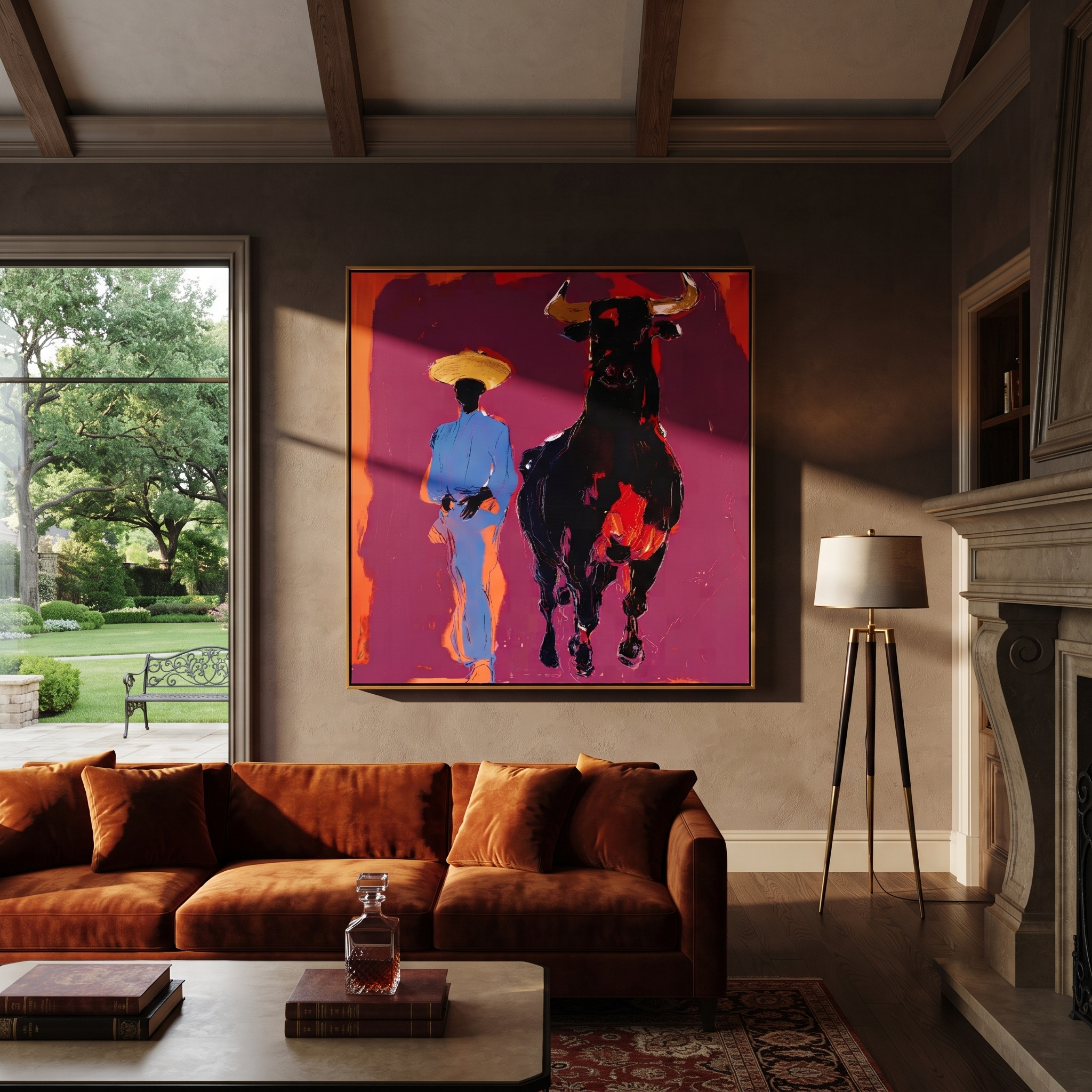 Blue Suit Walks Shadow displayed in a layered residential setting