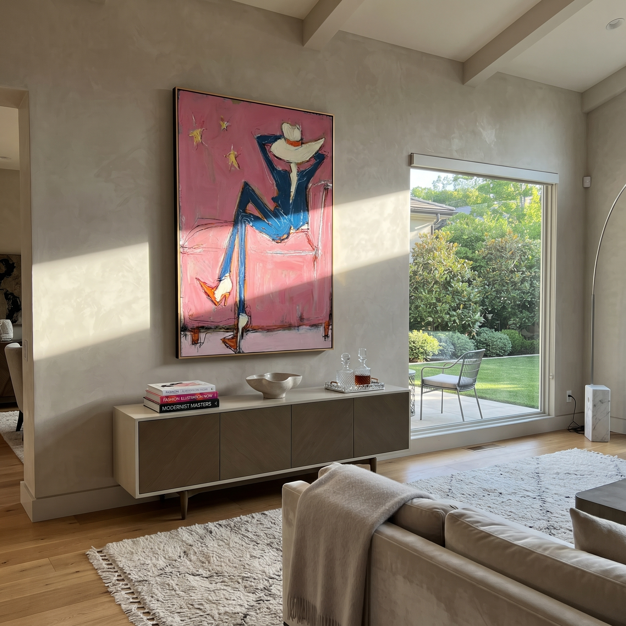 Blue Boots Face Starlight displayed in a collected contemporary interior