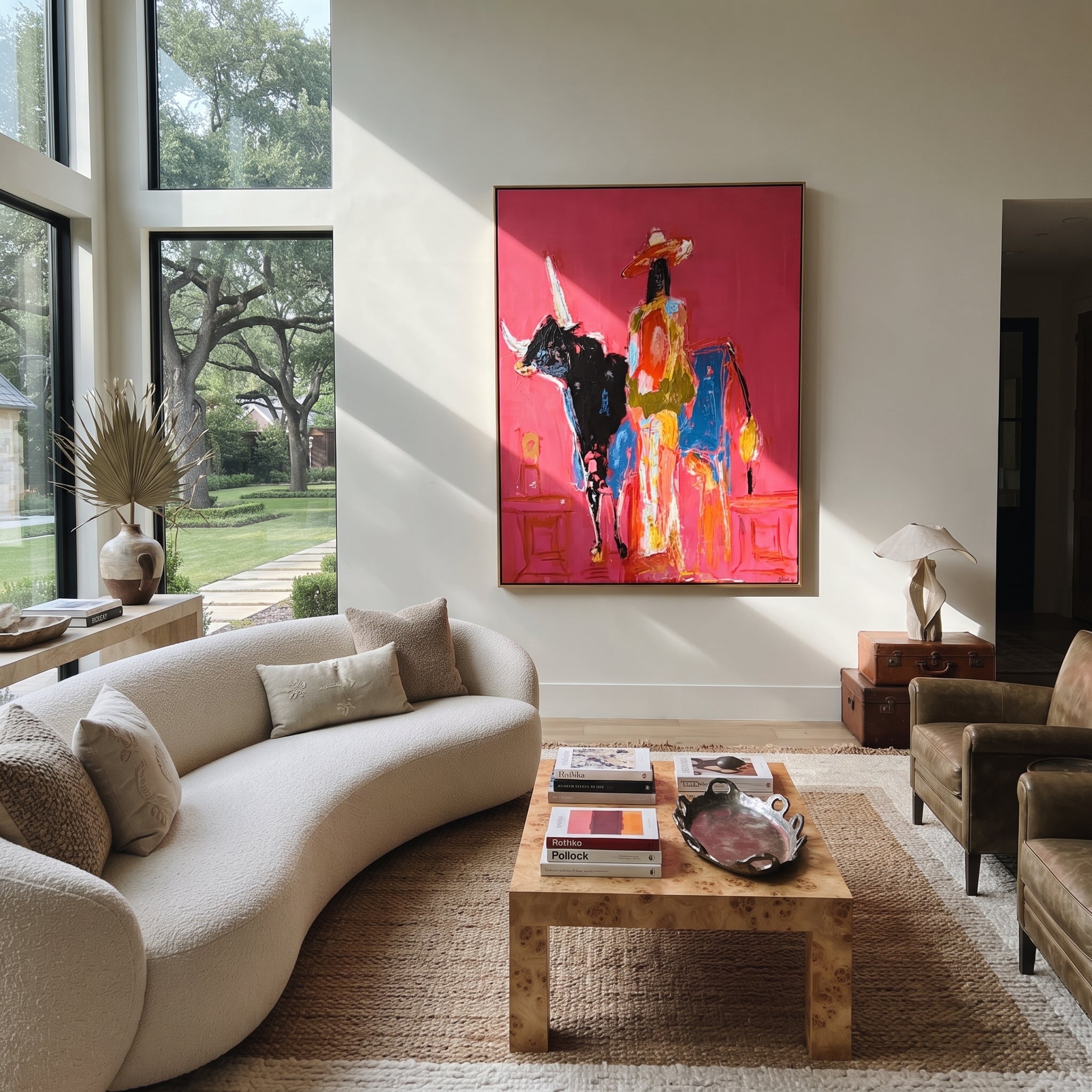 Flowing Dress Rides Midnight displayed in a layered residential setting