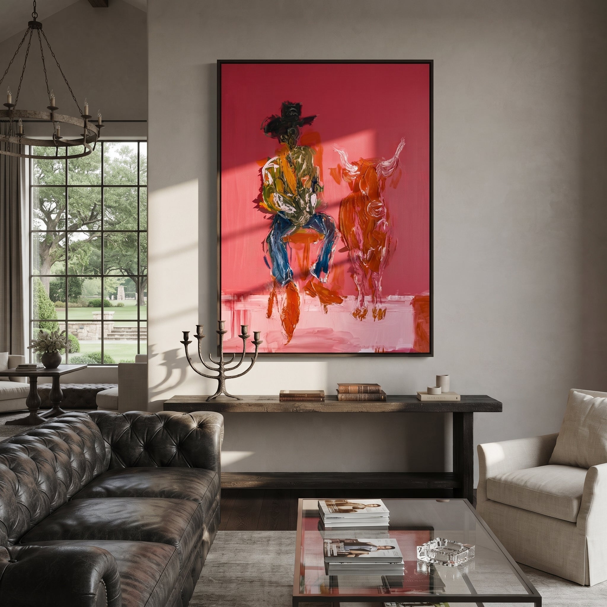 Red Calf Waits Quietly styled with warm modern furnishings