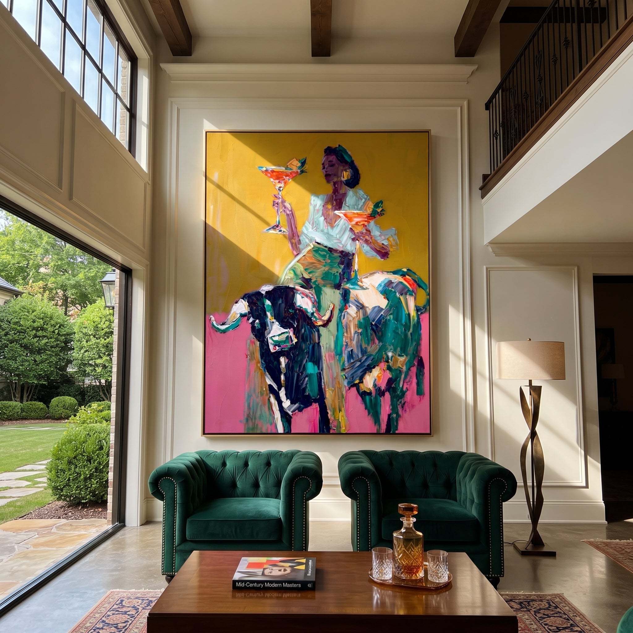 Two Glasses Ride Color presented as a colorful interior focal point