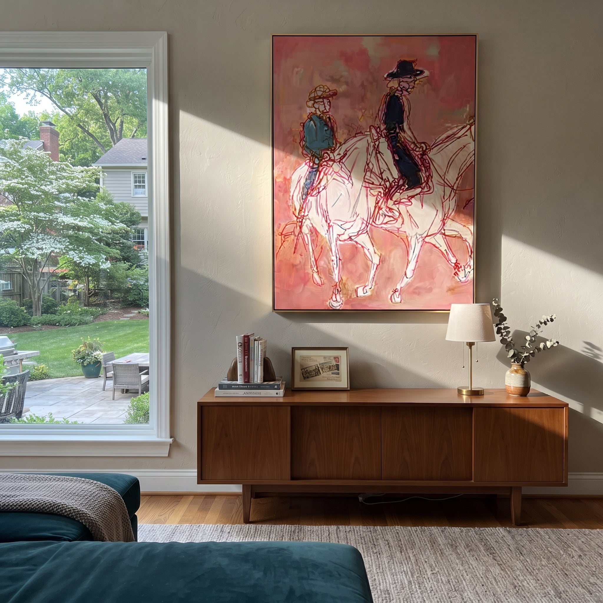 Rose Lines Carry Riders styled with warm modern furnishings