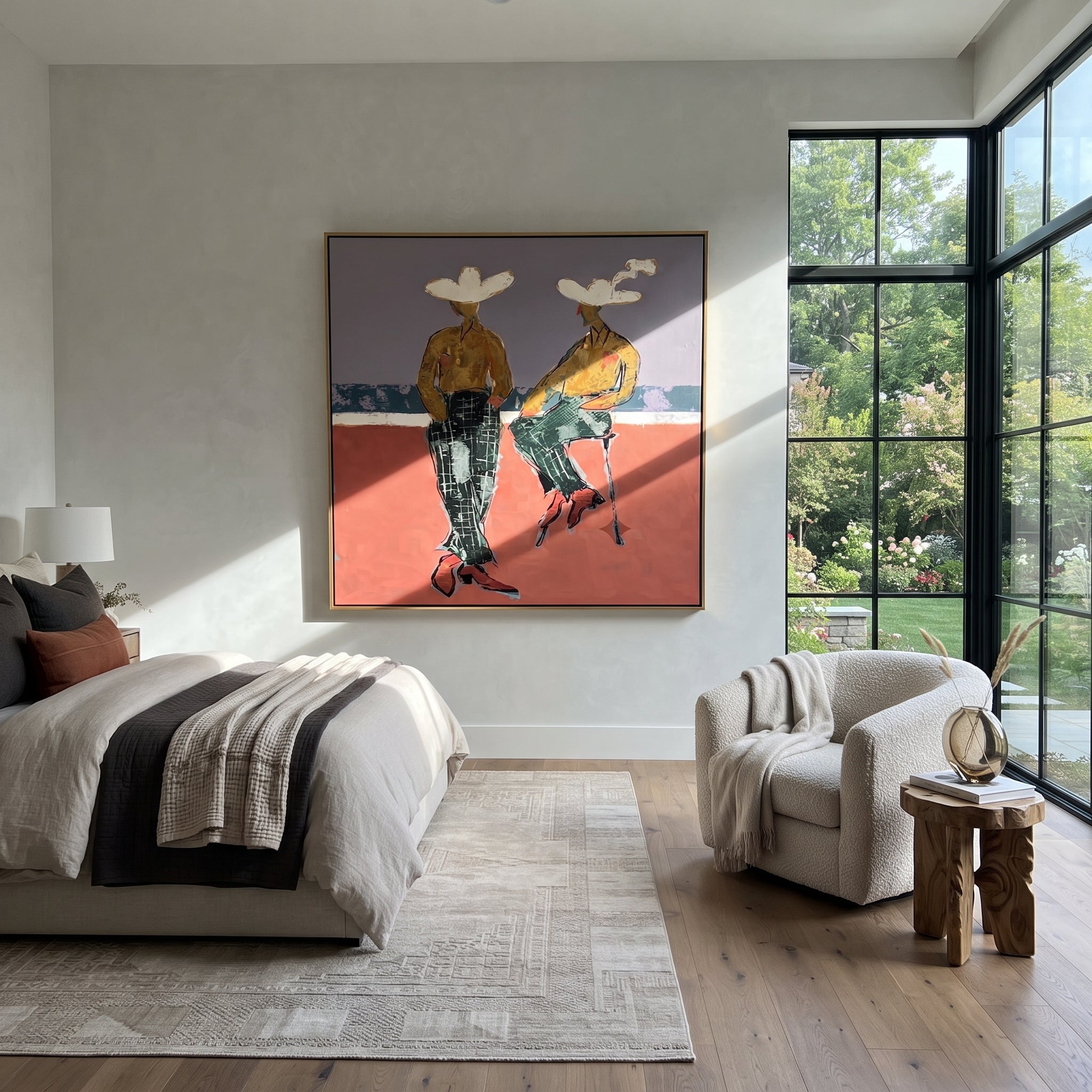 Gold Shirts Hold Horizon styled with warm modern furnishings