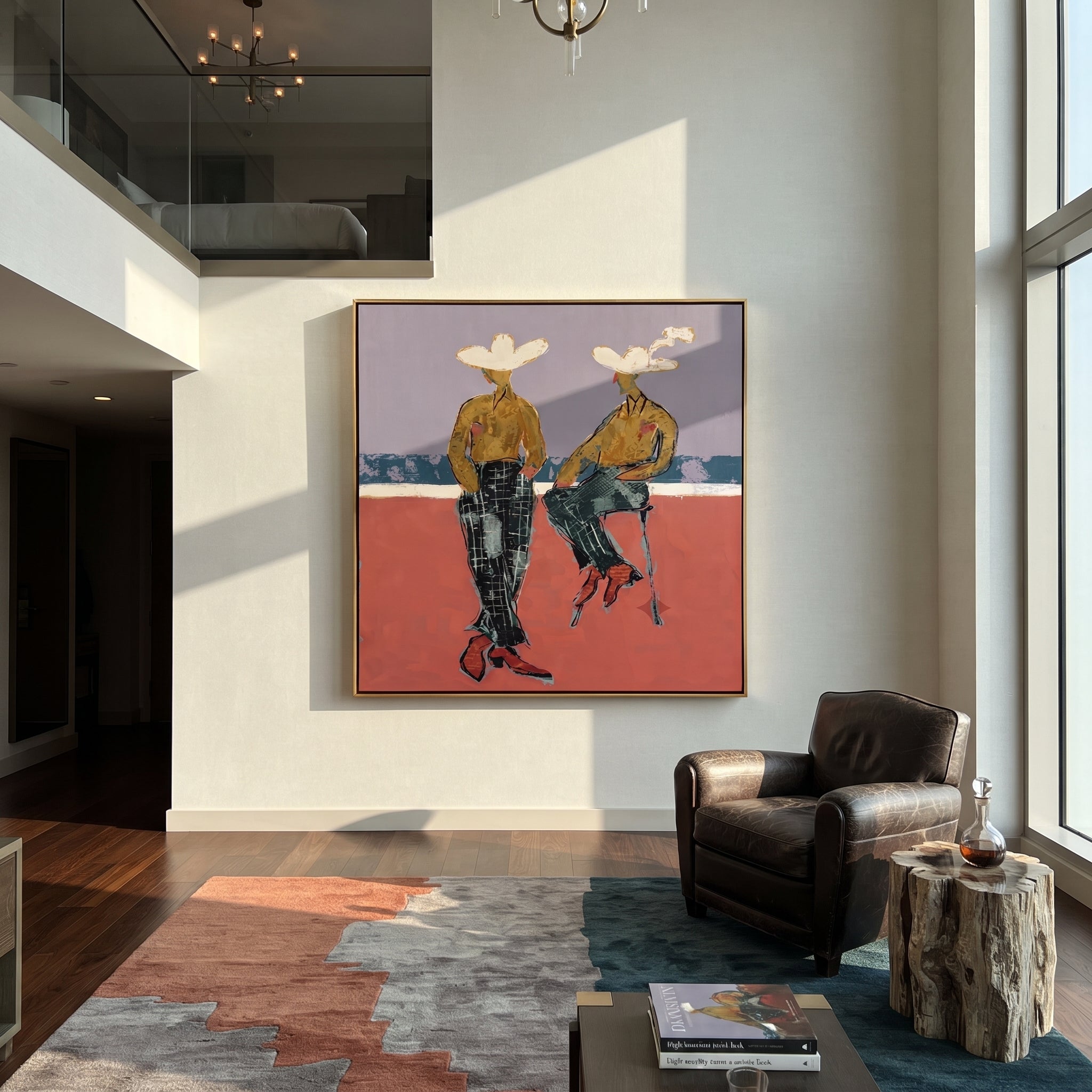 Gold Shirts Hold Horizon styled with wood, linen, and modern decor