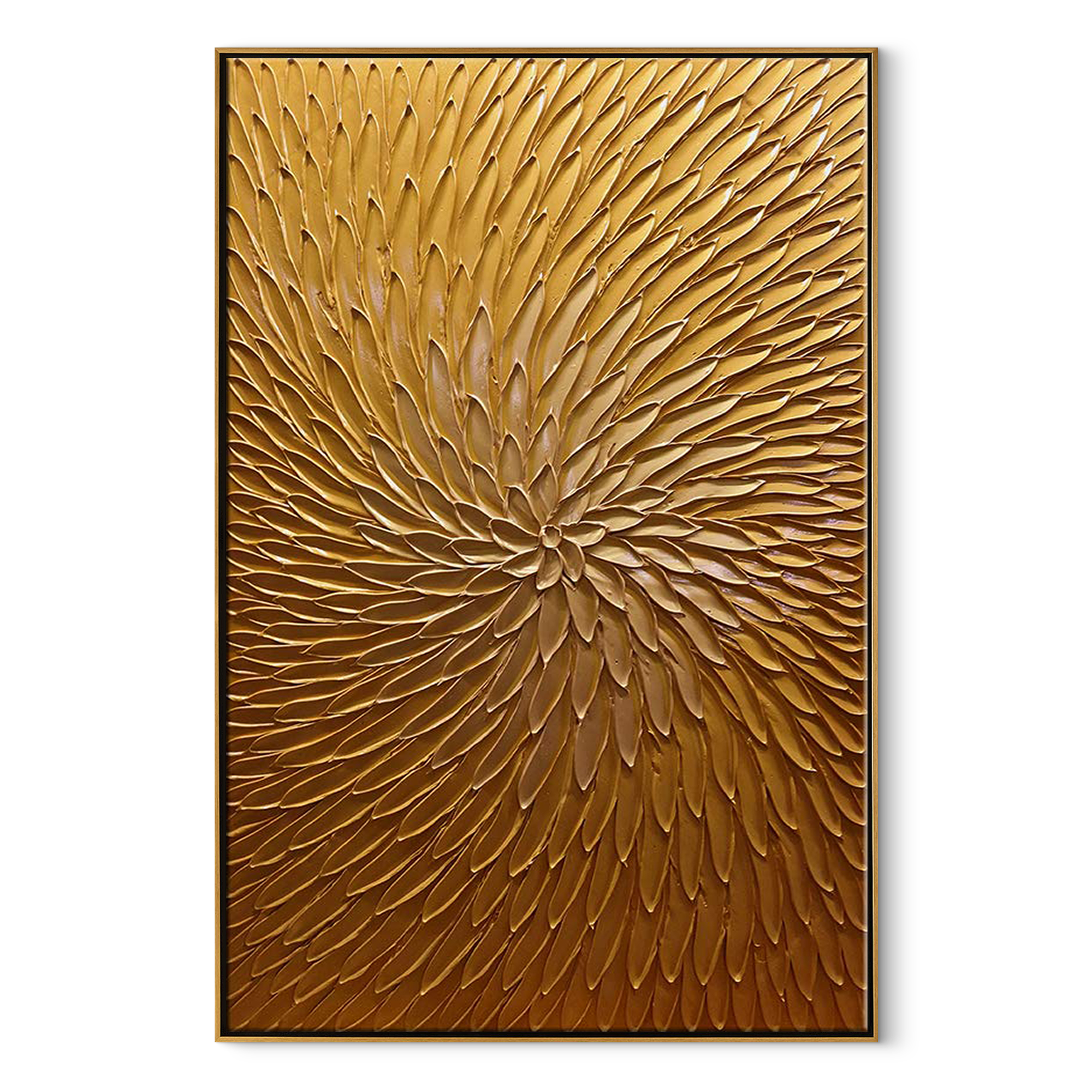Radiant Vortex – Minimalist Heavy Impasto Radiating Canvas | Modern Abstract Entryway Art