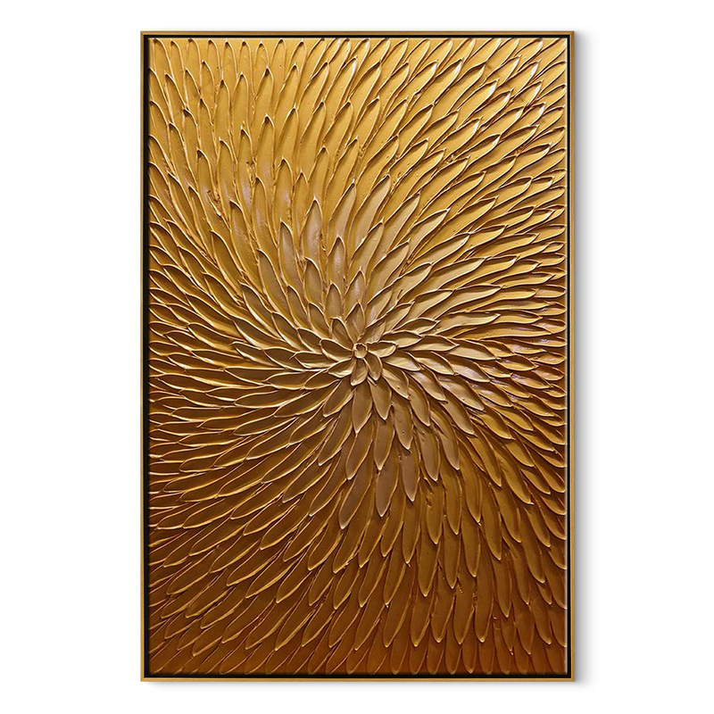 Radiant Vortex – Minimalist Heavy Impasto Radiating Canvas | Modern Abstract Entryway Art