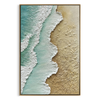 Emerald Coast – 3D Textured Seascape Abstract Heavy Painting | Coastal Modern Living Room & Bedroom Art