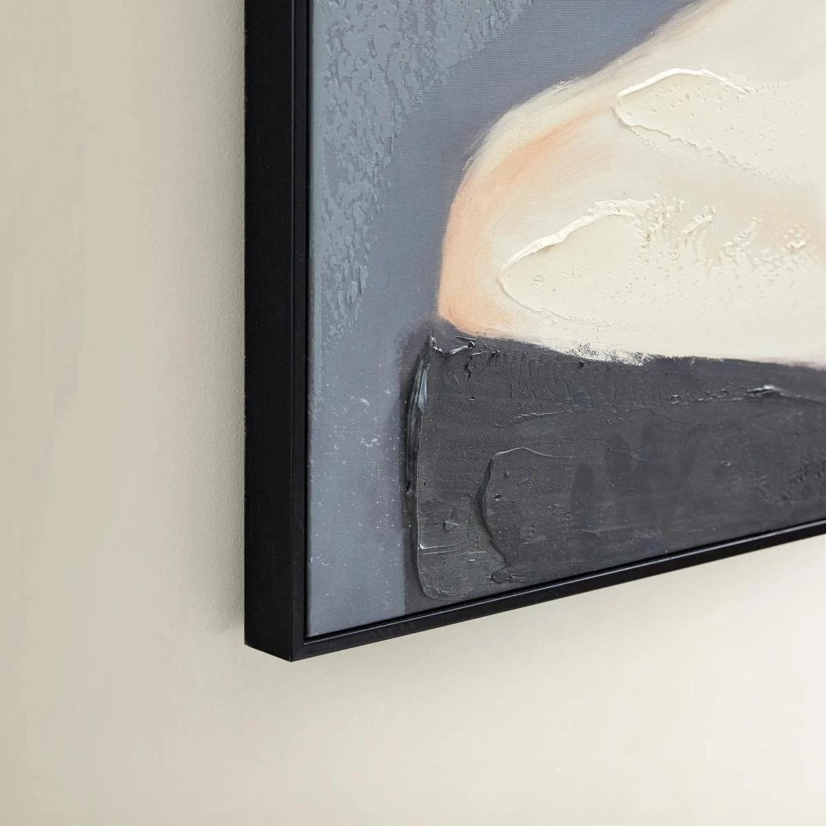Whispers of the Wind –  Modern Surrealist Heavy Impasto Portrait | Avant-Garde Minimalist Wall Art