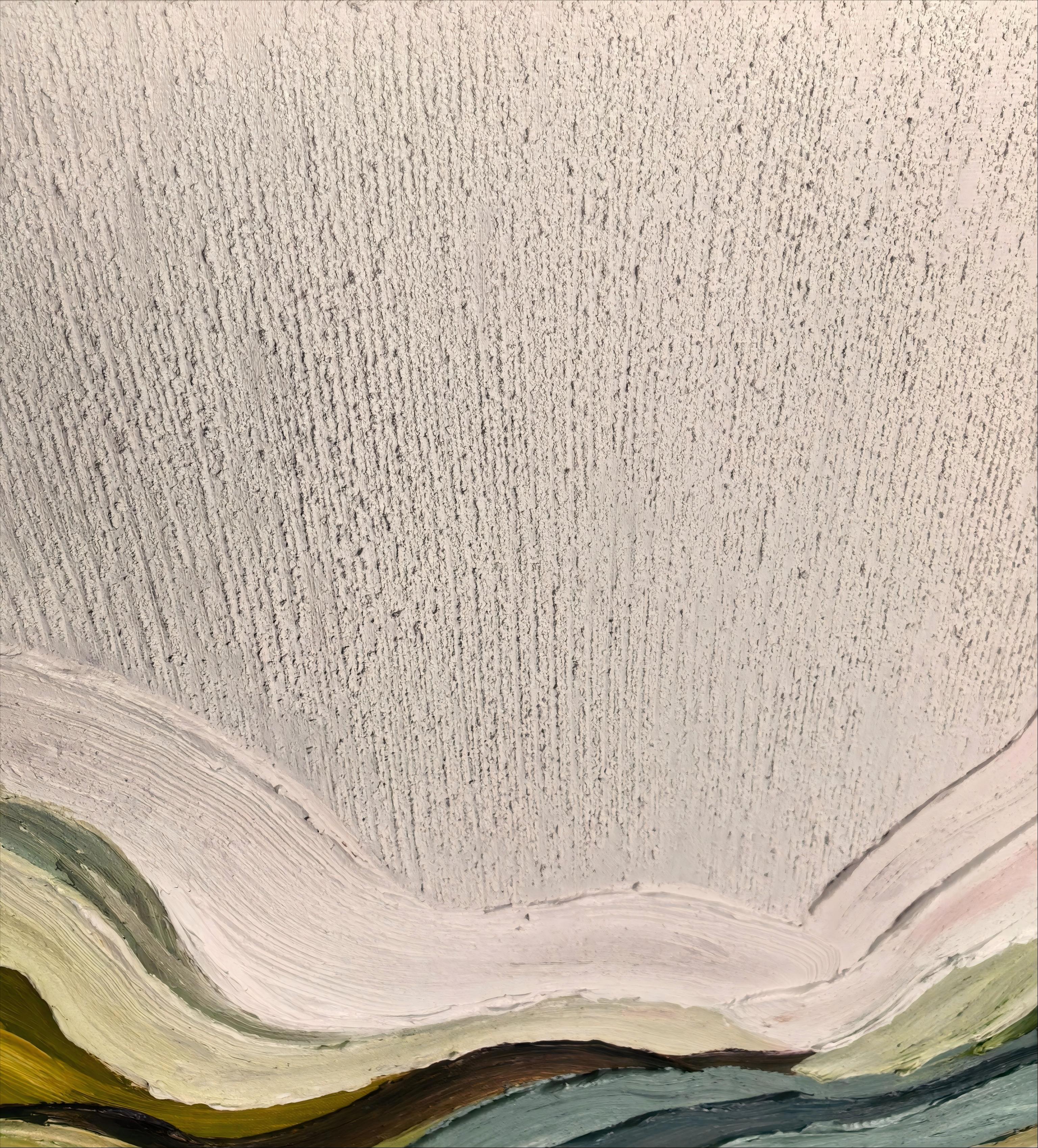 Mountain Rhythms – Heavy Texture Earth-Tone Abstract Painting | Modern Wabi-Sabi Large Living Room Art