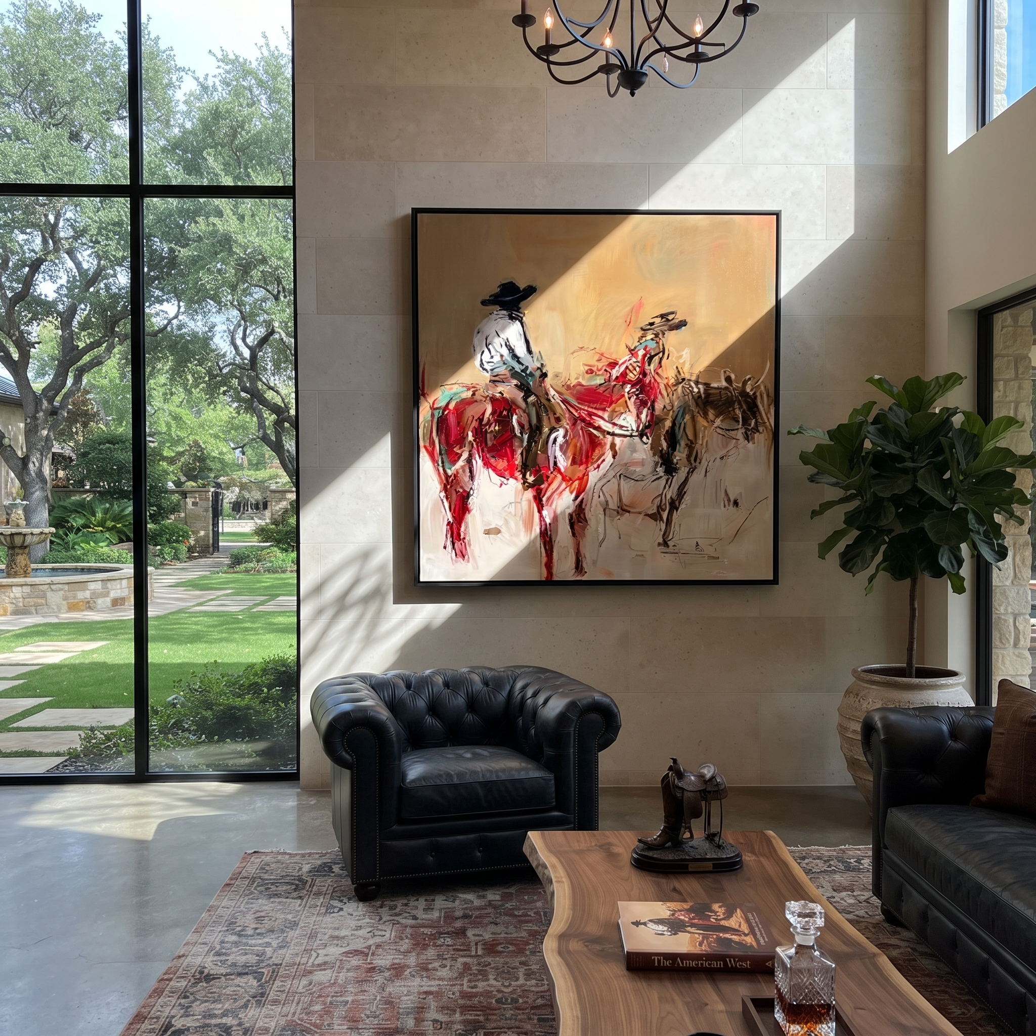 Red Riders Cross Dust displayed in a collected contemporary interior