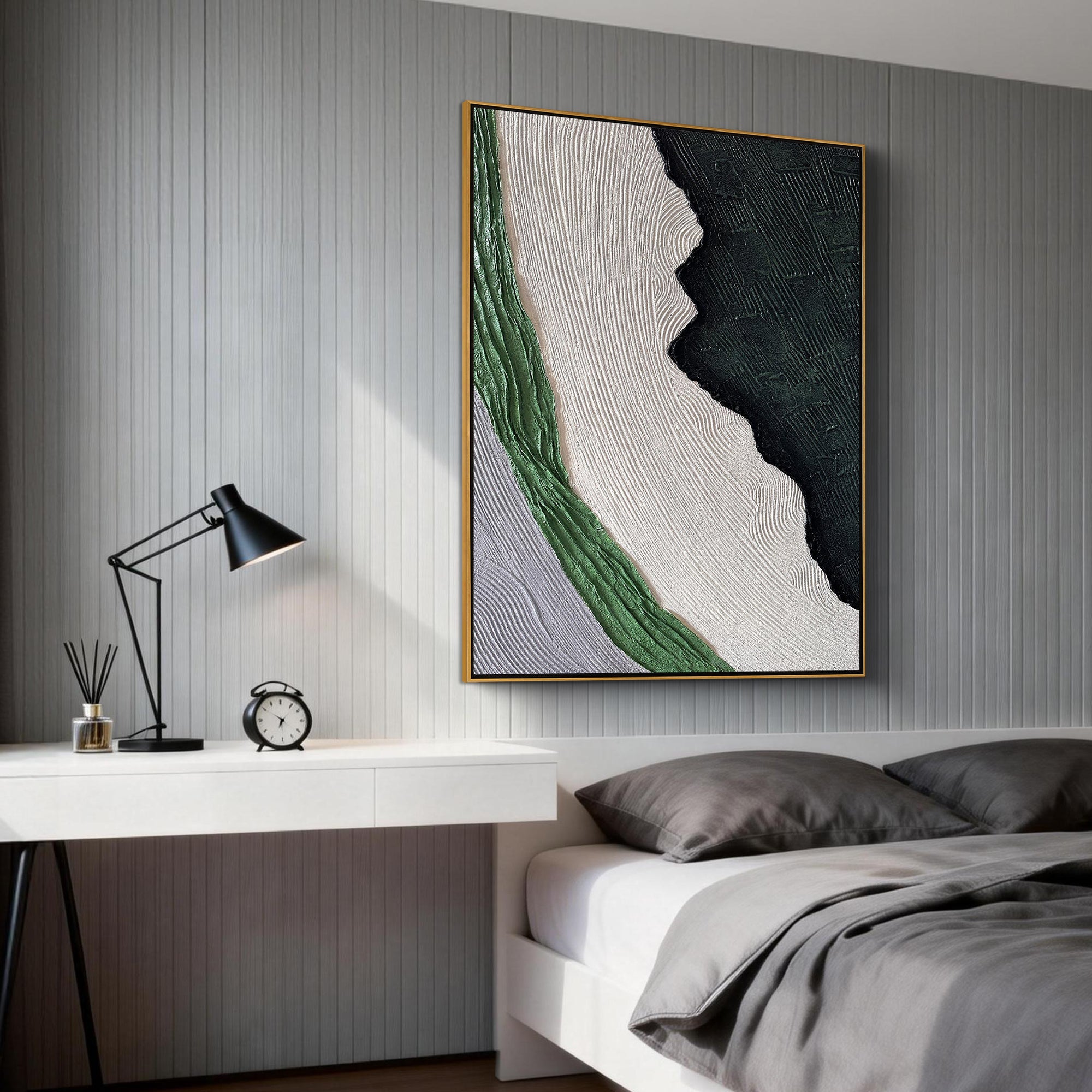 Forest Echoes – Wabi-Sabi Style Abstract Textured Painting | Modern Minimalist Entryway Art