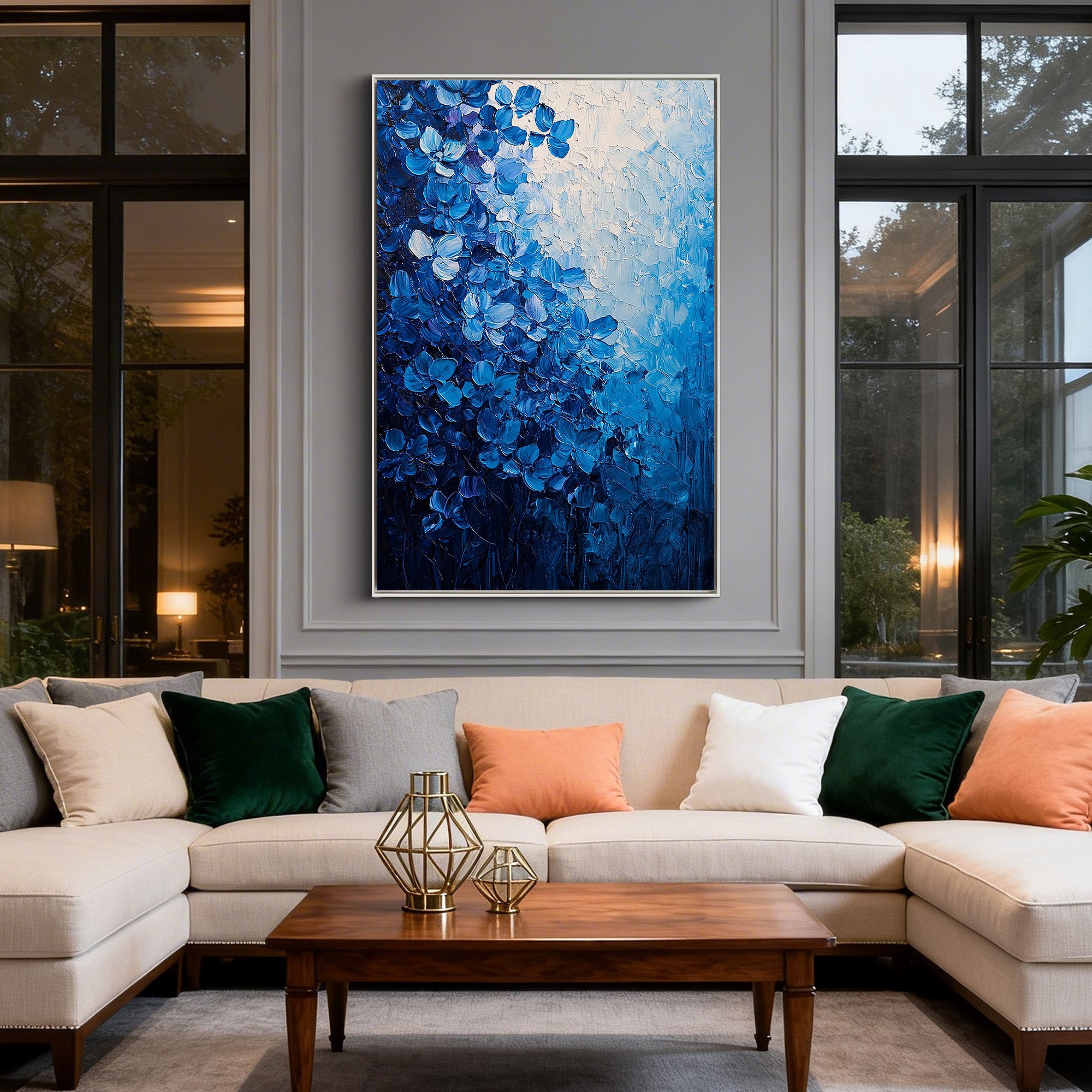Sandstone Noir – Wabi-sabi Minimalist Plaster Decor Abstract Painting | Modern Noir Wabi-Sabi Living Room & Home Office Art
