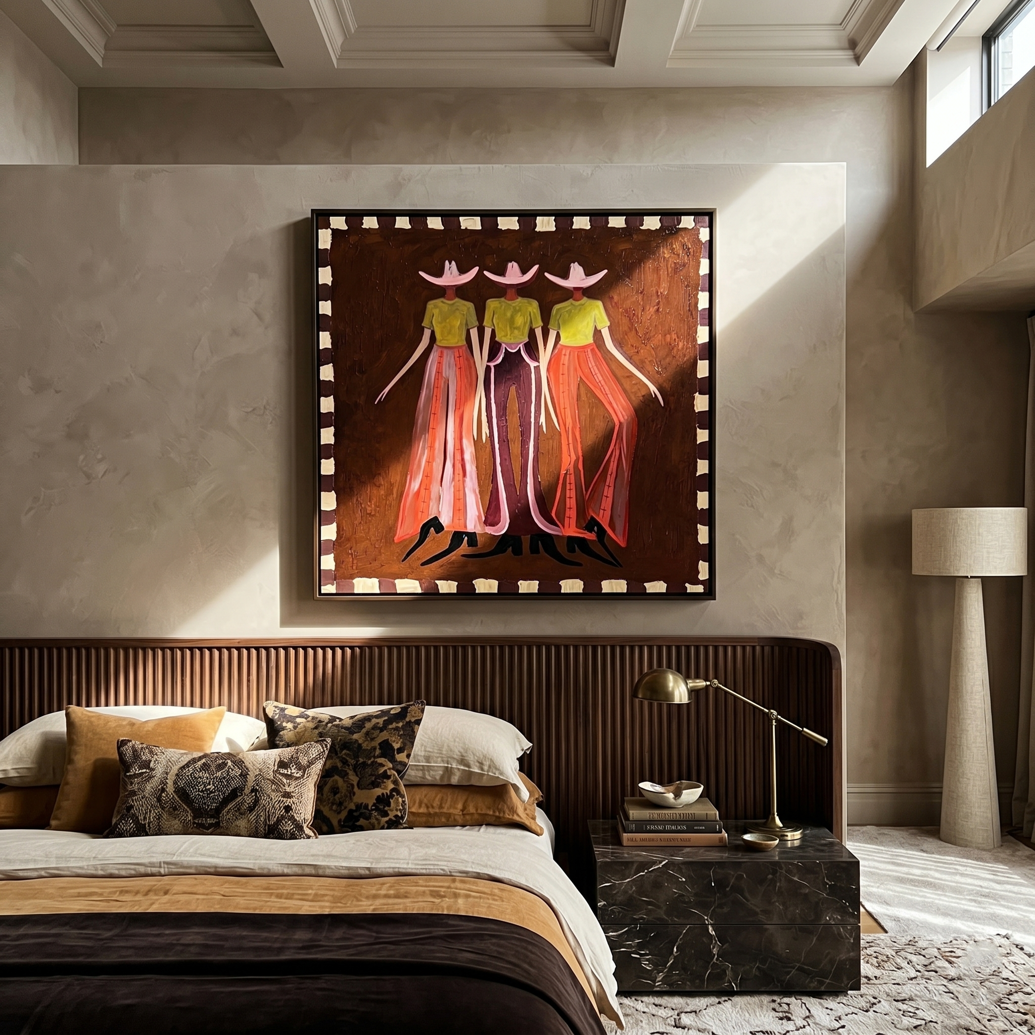Desert Trio – Contemporary Western Figurative Painting | Heavy Texture Impasto Statement Art