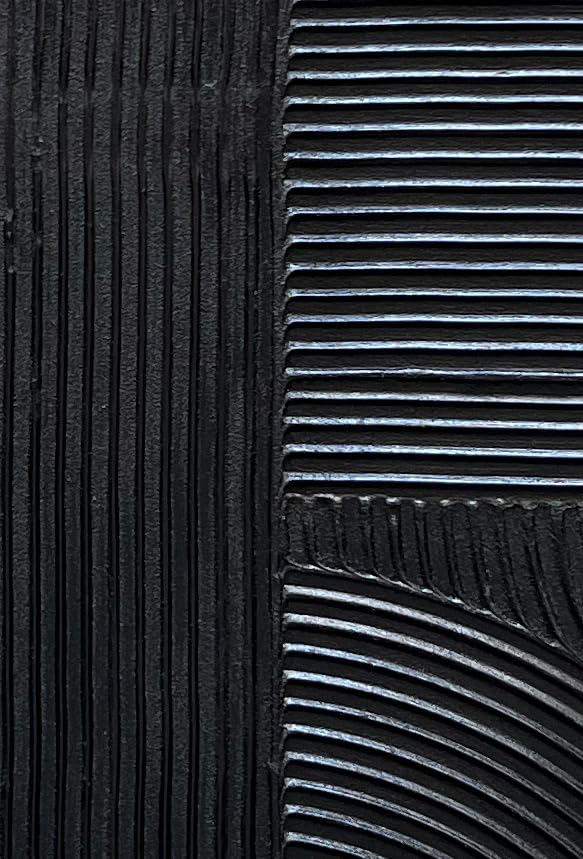 Onyx Matrix – Modern Linear Plaster Relief Texture Painting | Contemporary Plaster Texture Living Room & Office Art