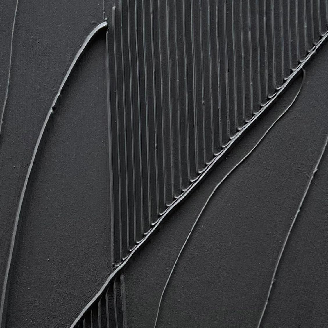 Onyx Flow – Minimalist Plaster Wave Relief Modern Painting | Modern Minimalist Bedroom & Home Office Art