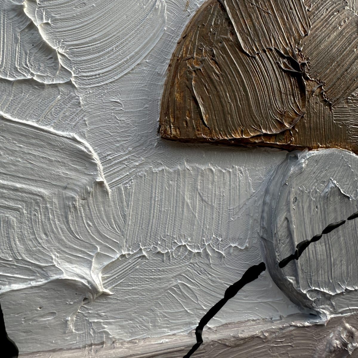 ZEN BALANCE: Modern Abstract Minimalist Wall Art, 3D Heavy Texture Plaster Relief Painting