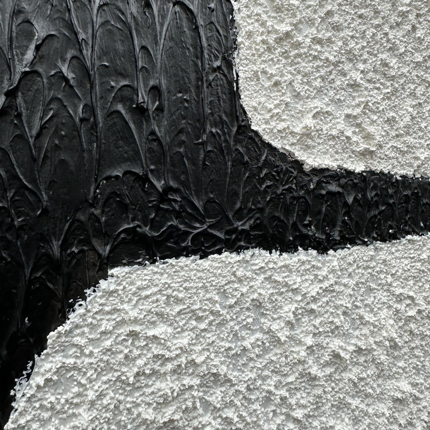 MONOLITH RIDGE: Modern Abstract Minimalist Wall Art, 3D Heavy Texture Plaster Relief Painting