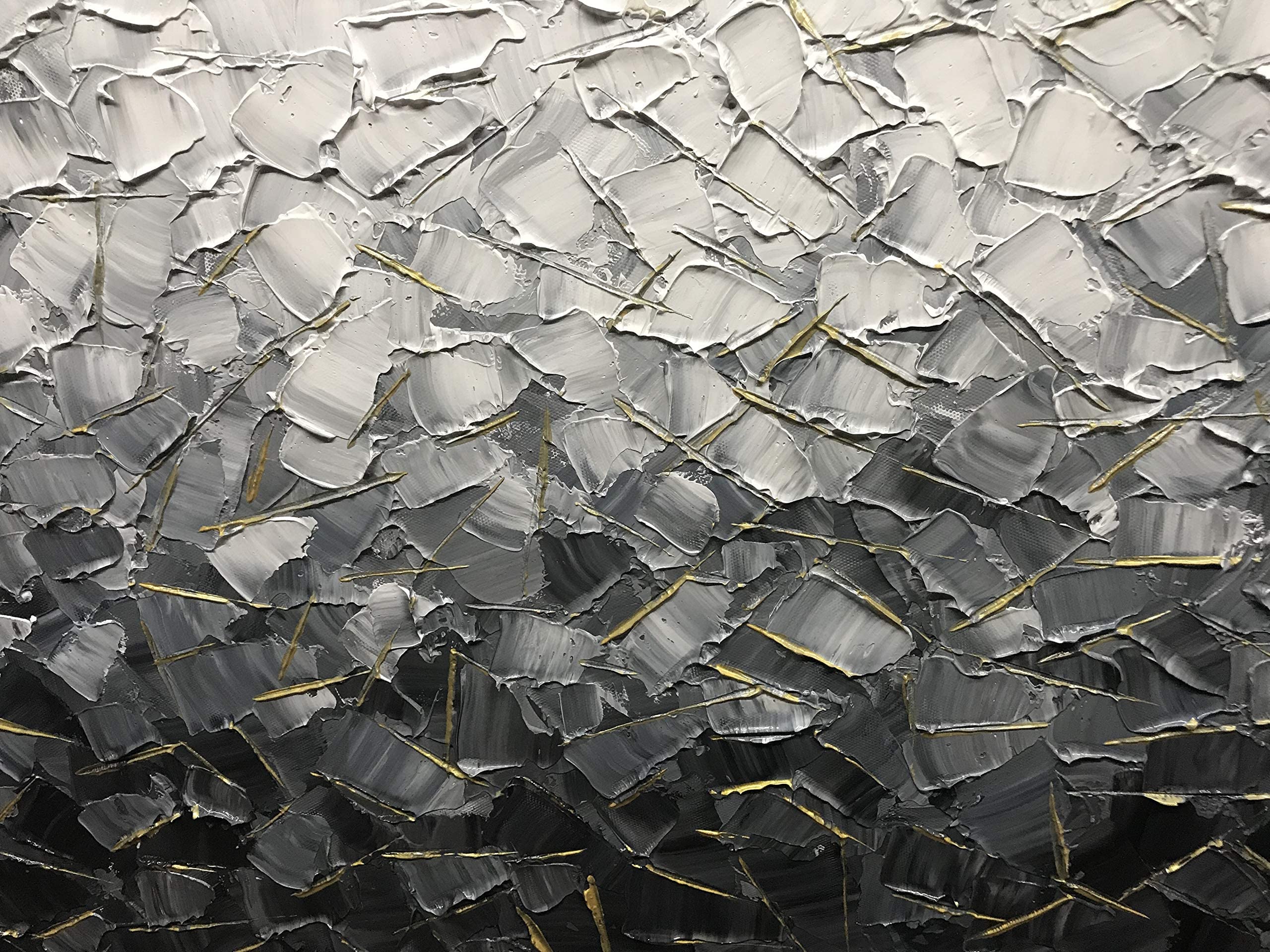 Silver Matrix – Modern Grayscale Relief Texture Painting | Contemporary Plaster Texture Living Room & Office Art