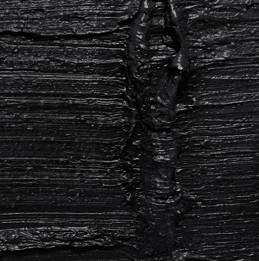 Onyx Matrix – Modern Obsidian Plaster Relief Texture Painting | Modern Industrial Plaster Home Office & Living Room Art