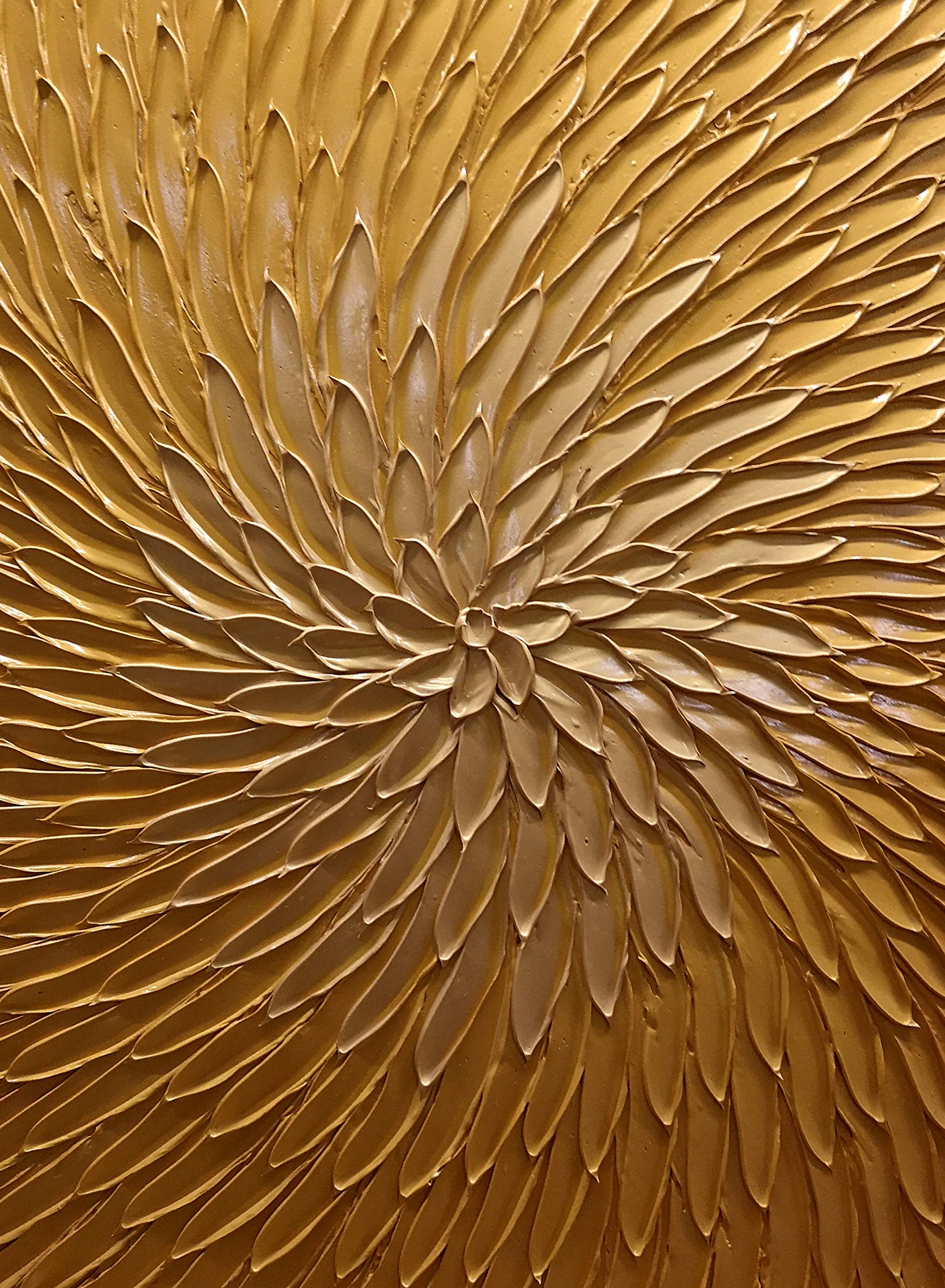 Radiant Vortex – Minimalist Heavy Impasto Radiating Canvas | Modern Abstract Entryway Art