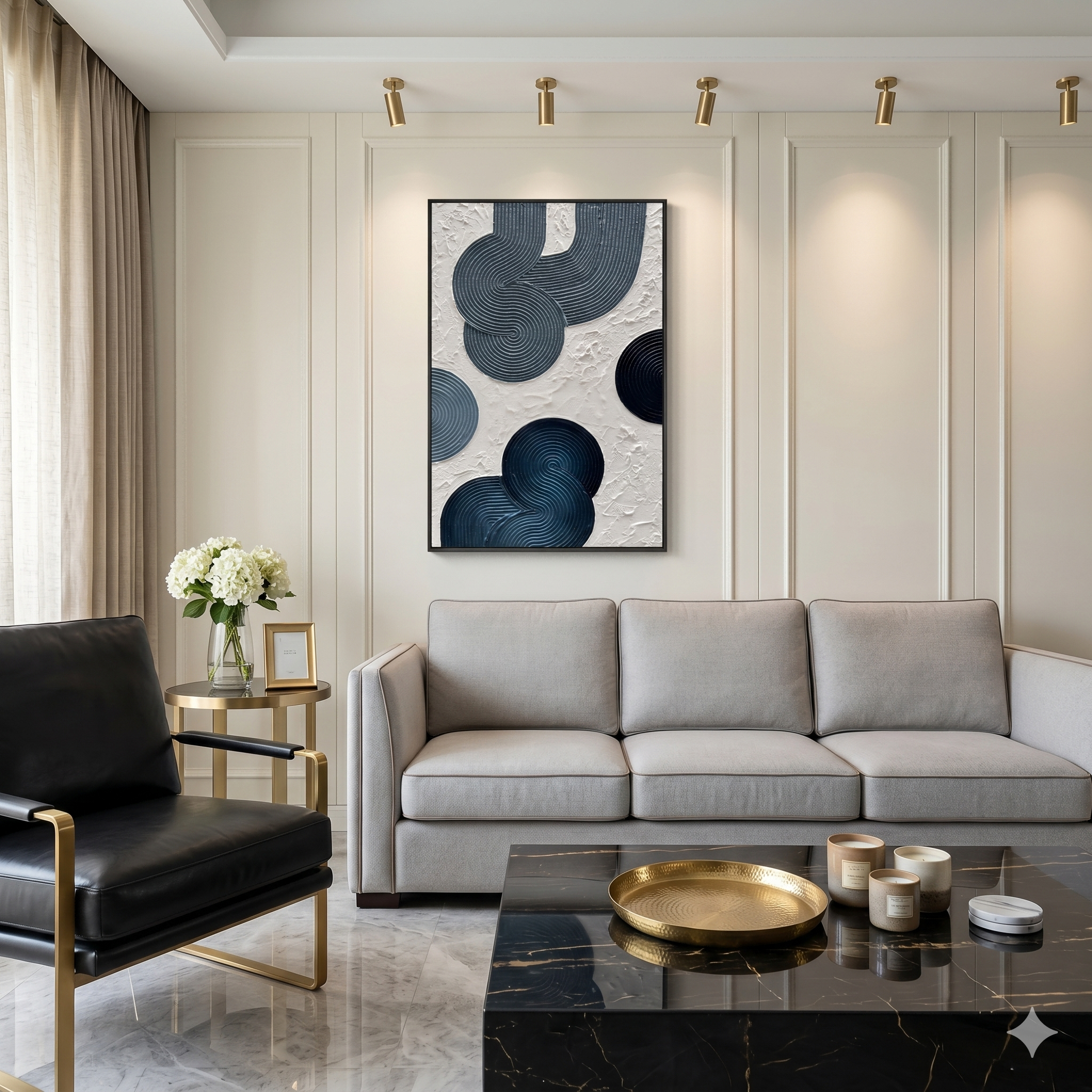 Tranquil Echoes – Wabi-Sabi Deep Teal Textured Abstract Art | Minimalist Living Room Wall Decor
