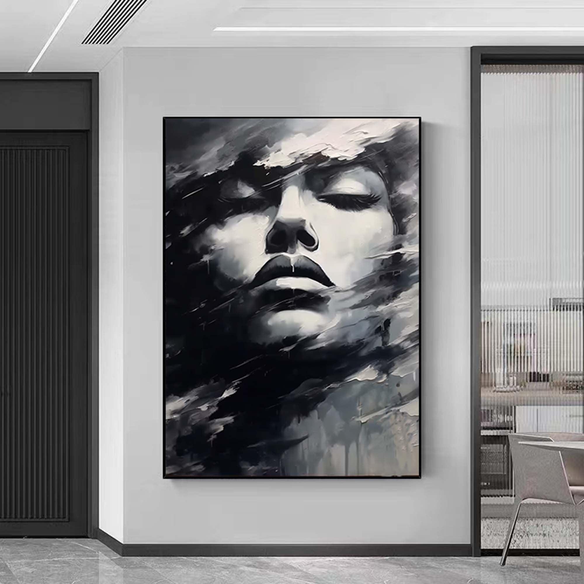 Silent Muse – Heavy Texture Palette Knife Face Portrait Painting | Portrait Art